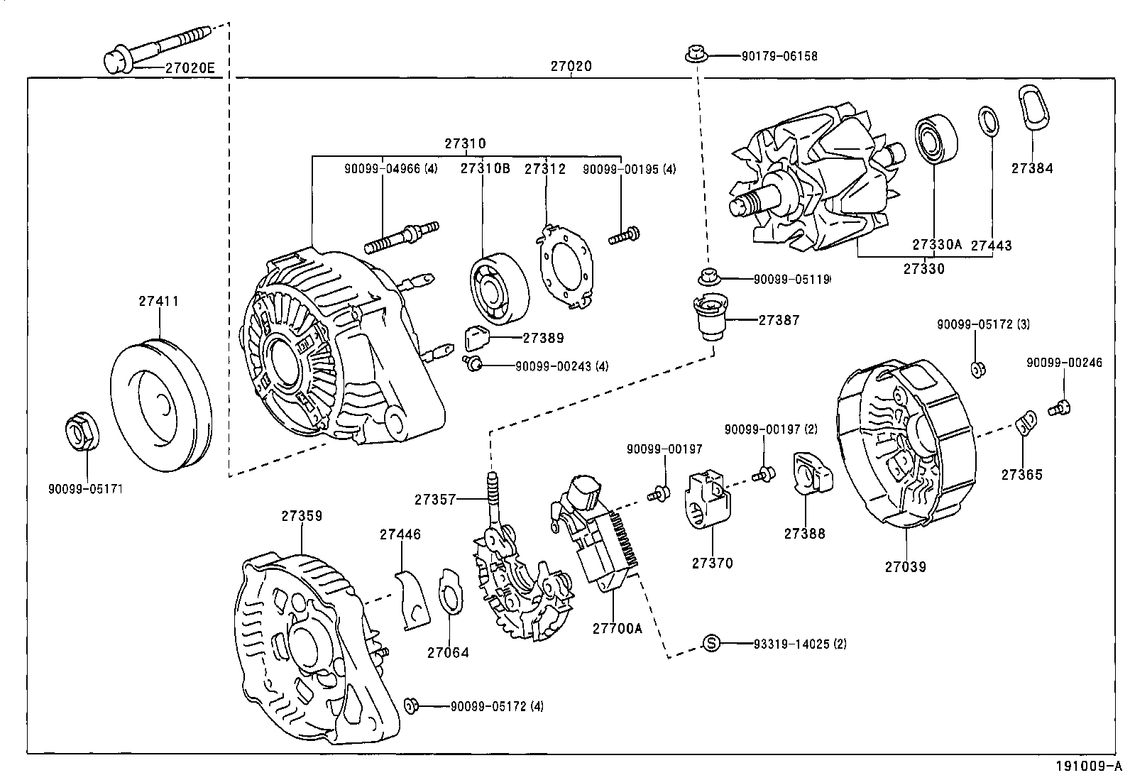 TOYOTA 27060-27030 - ГЕНЕРАТОР autosila-amz.com