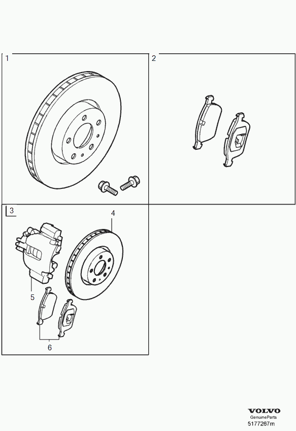 Volvo 31262503 - Тормозные колодки, дисковые, комплект autosila-amz.com