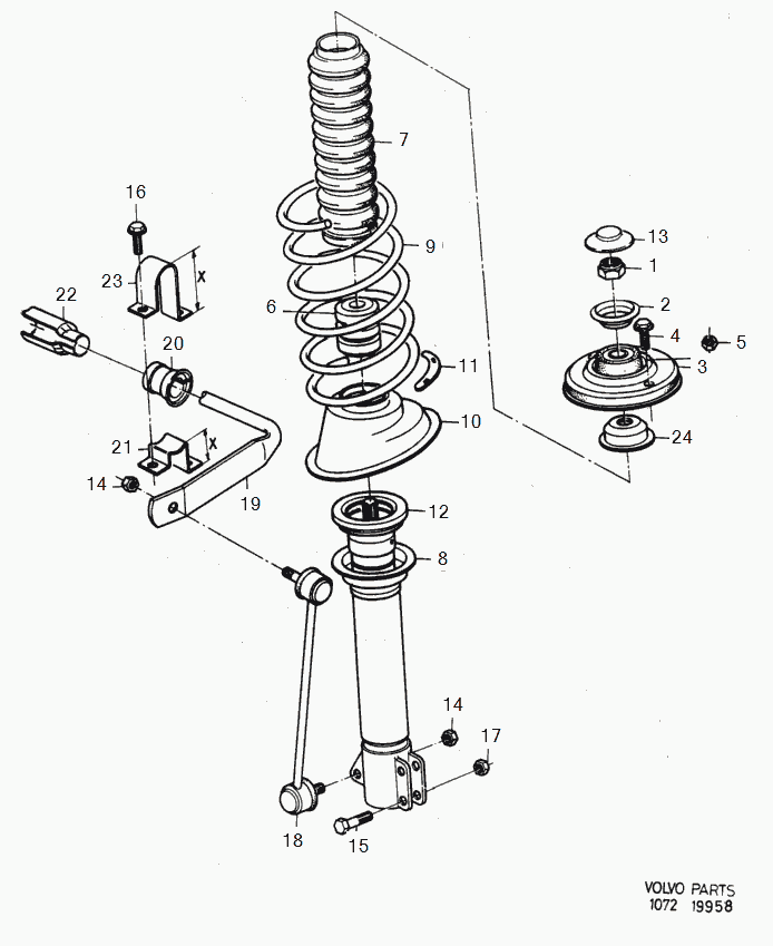 Volvo 3410738 - ПЫЛЬНИК ПЕРЕДНЕЙ СТОЙКИ autosila-amz.com