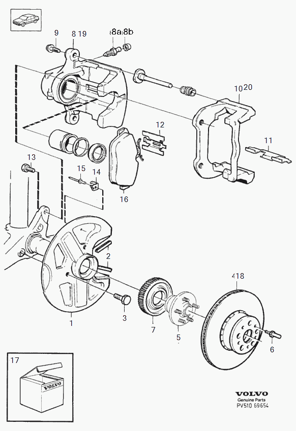 Volvo 8111057 - Тормозной суппорт autosila-amz.com