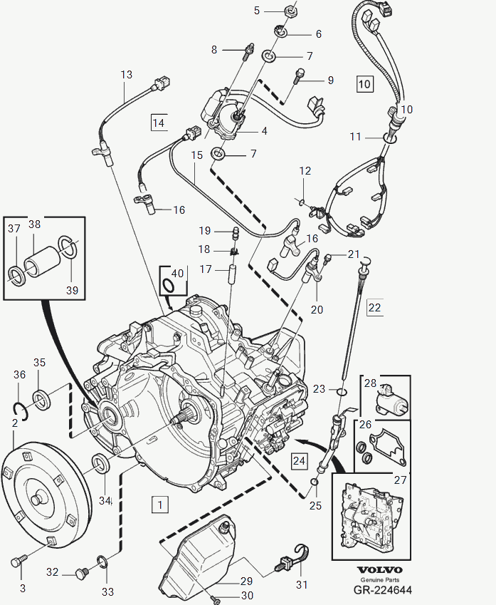 Volvo 6843112 - (Производитель: VOLVO) Сальник дифф. кпп 800,S/V40,70,AUT.transmission autosila-amz.com