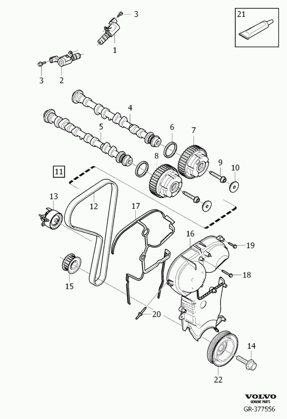 Volvo 31330409 - (Производитель: VOLVO) Сальник распредвала передний В4164Т 11- autosila-amz.com