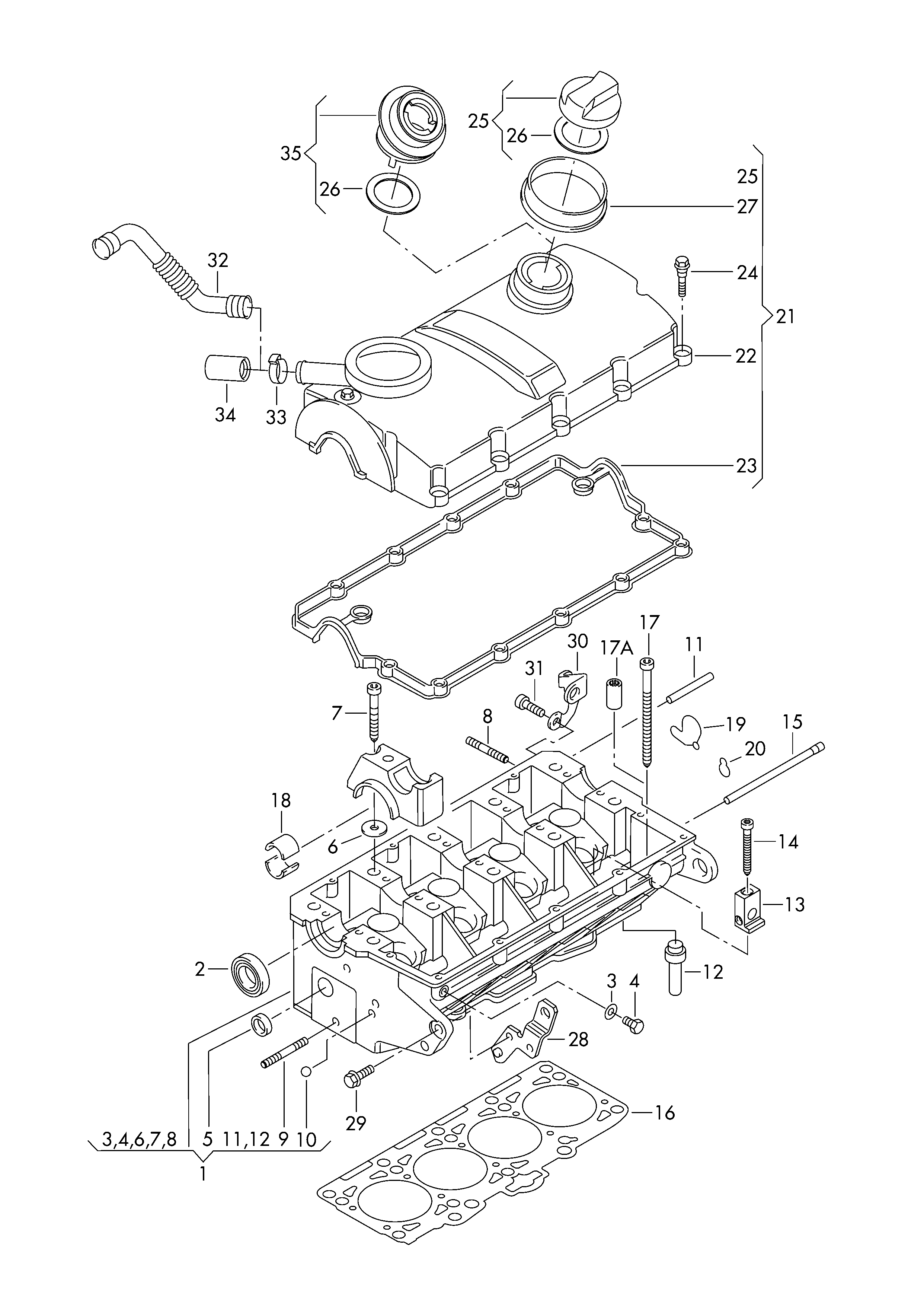 Seat 038103469AD - Крышка головки цилиндра autosila-amz.com