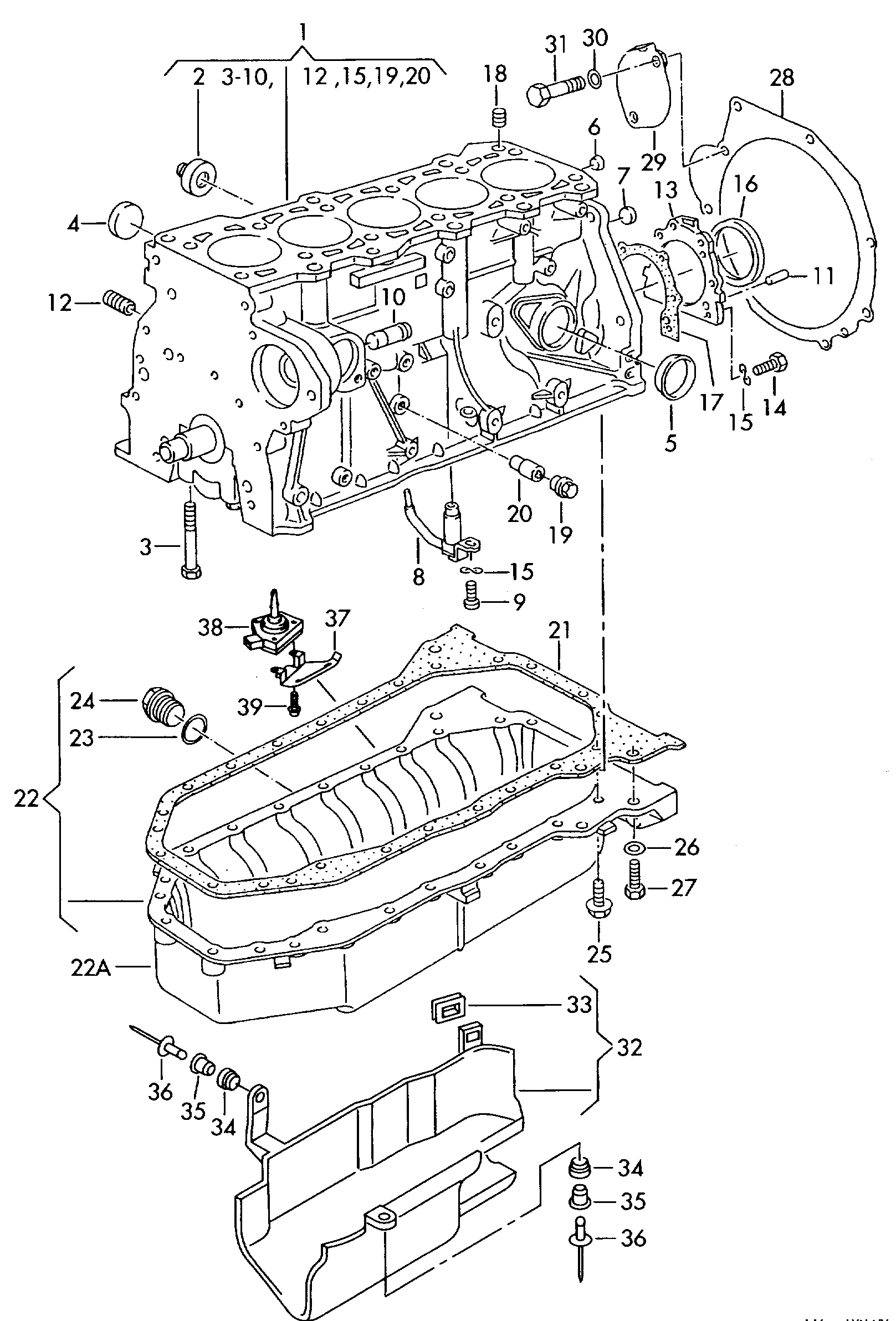 Porsche N.043.854.1 - Уплотнительное кольцо, резьбовая пробка маслосливного отверстия autosila-amz.com