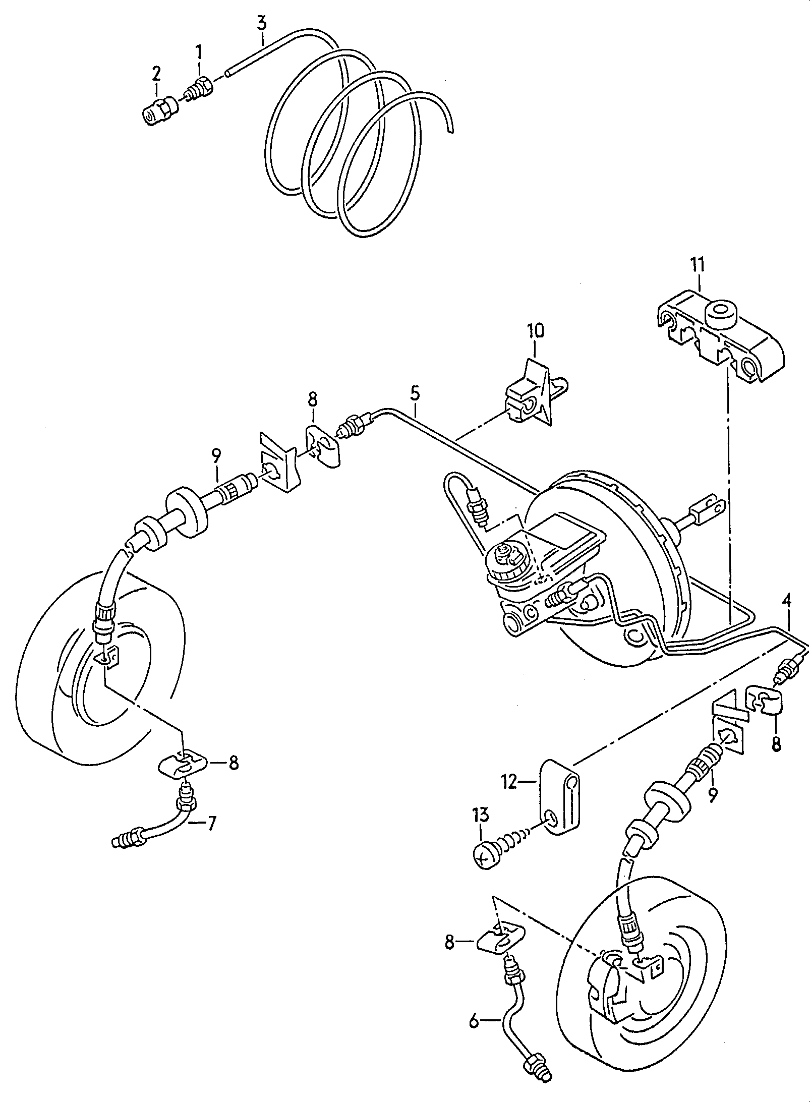 VW 701 611 701 - Тормозной шланг autosila-amz.com