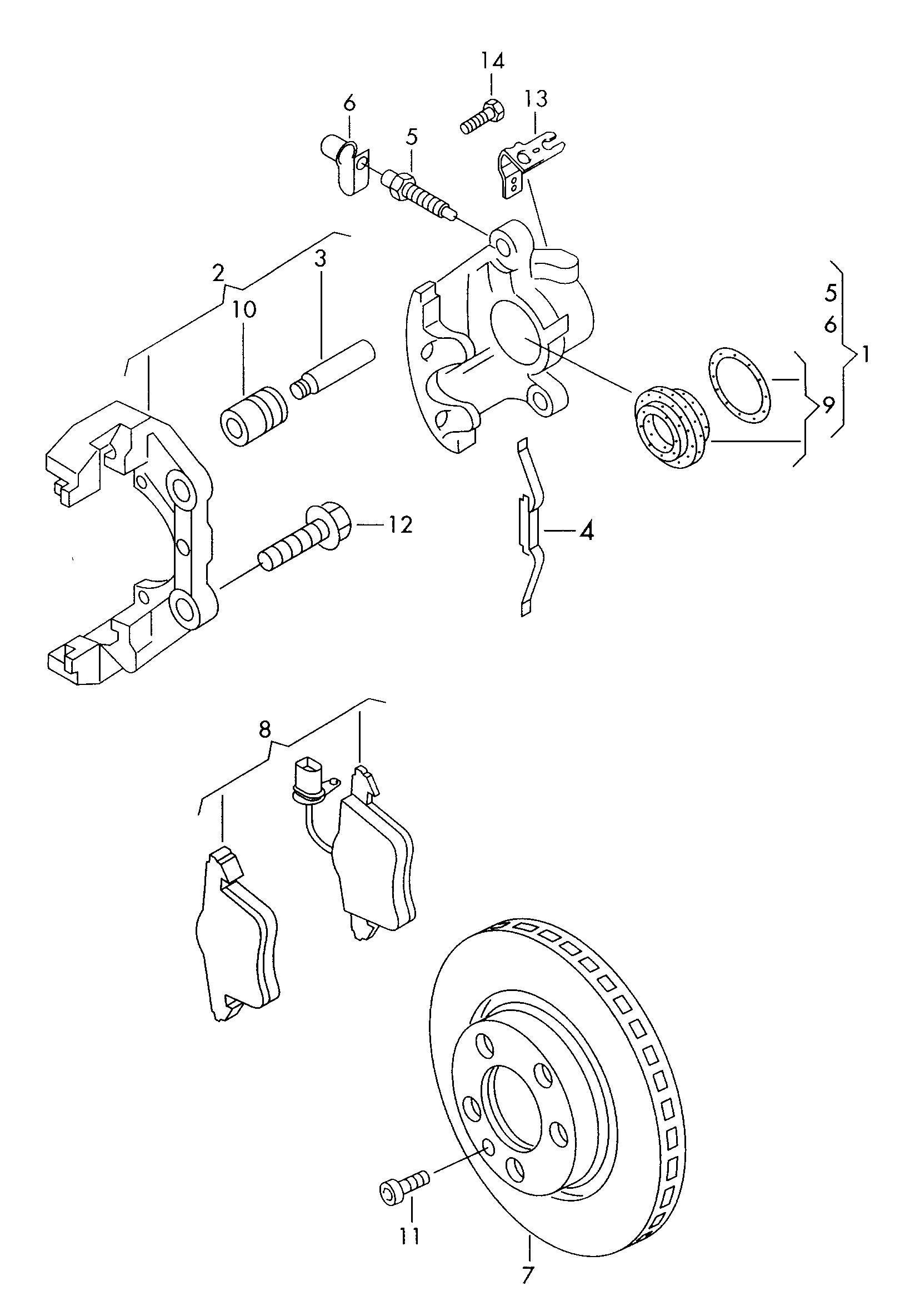 VAG 7D0 698 647 - 1 КОМПЛЕКТ НАПРАВЛЯЮЩИХ ВТУЛОК autosila-amz.com