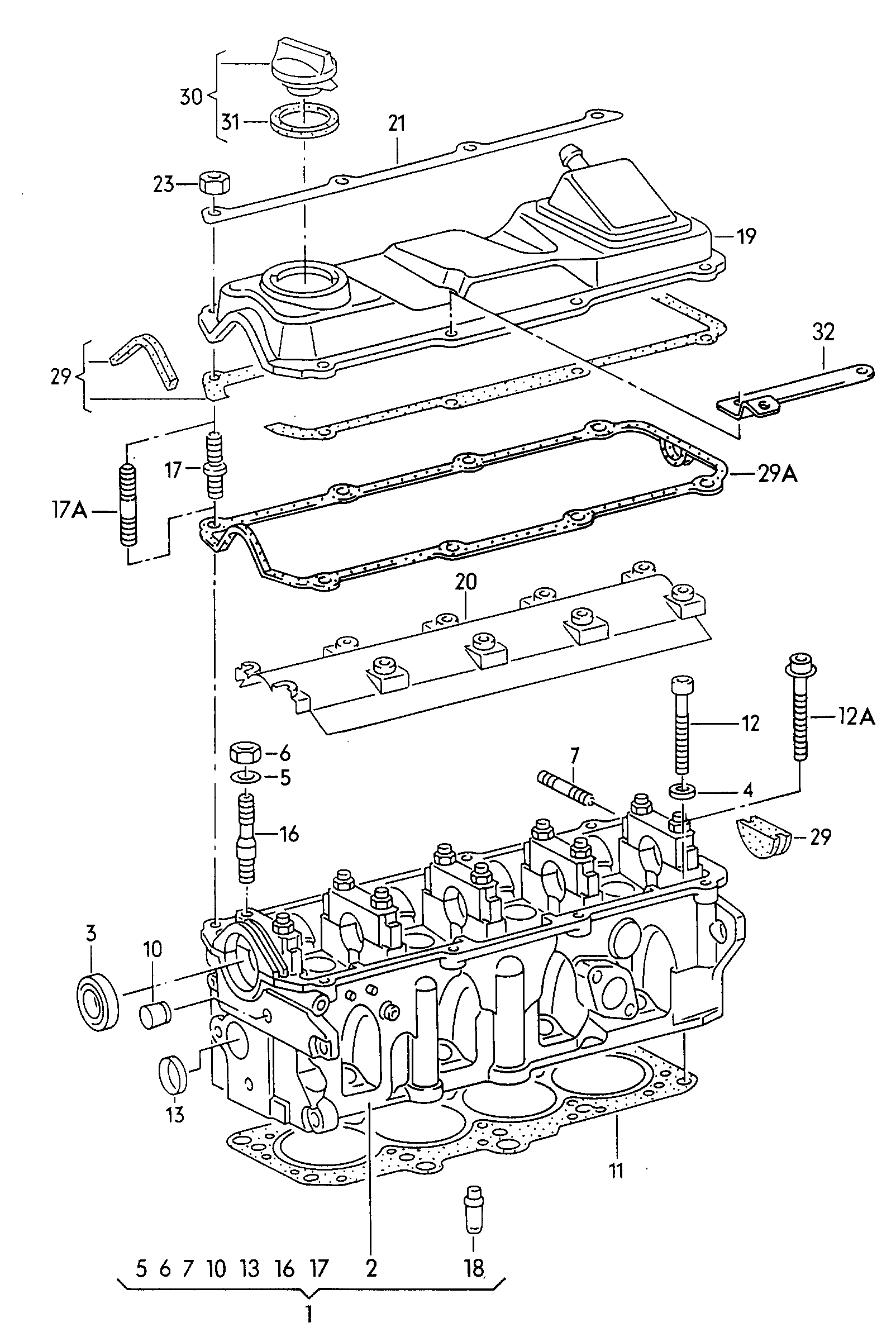 Seat 050 103 383 B - Прокладка, головка цилиндра autosila-amz.com