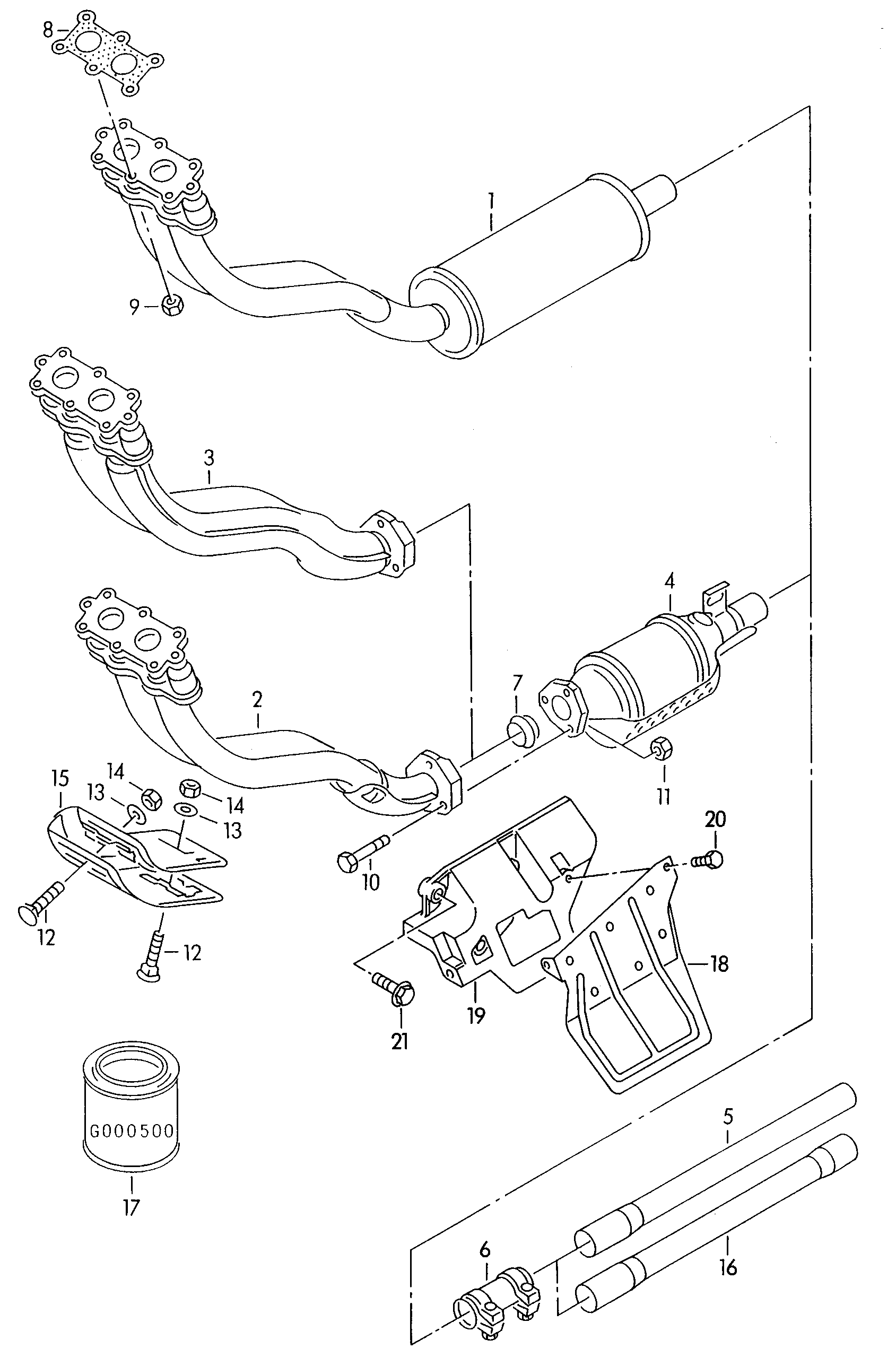 VAG 1H0253203H - Труба выхлопного газа autosila-amz.com