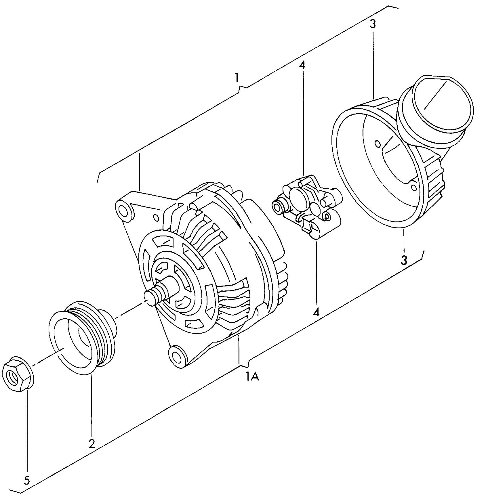 AUDI 030903023EX - Генератор autosila-amz.com