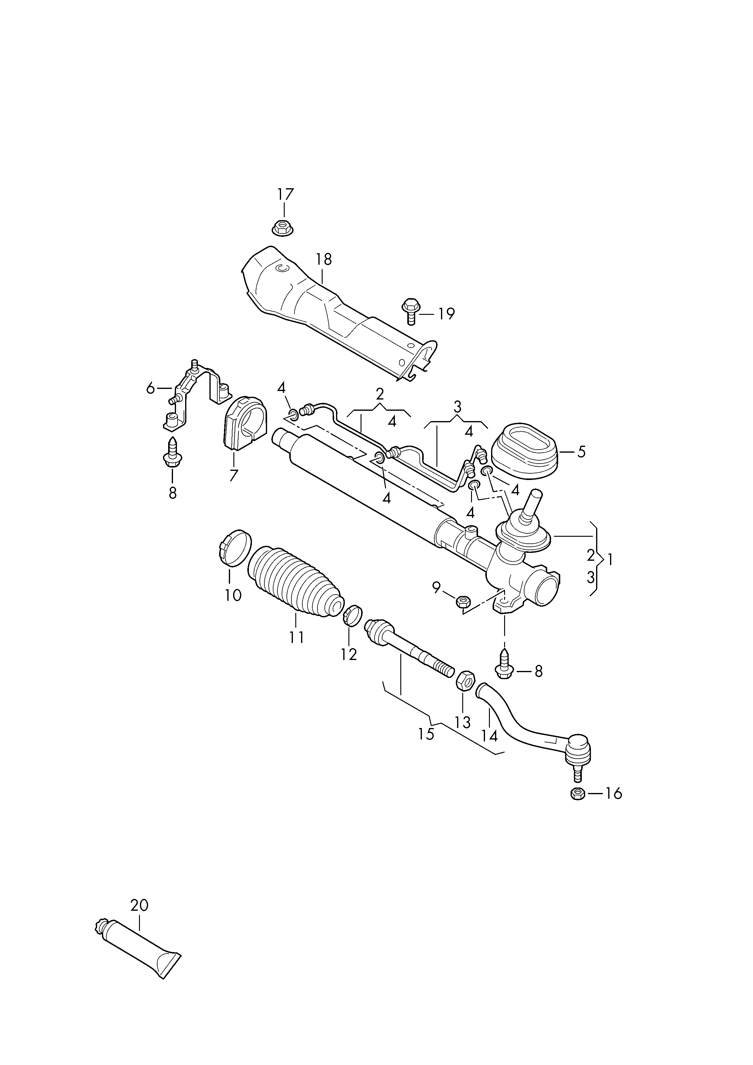 VAG 7M3422803A - Рулевая тяга autosila-amz.com