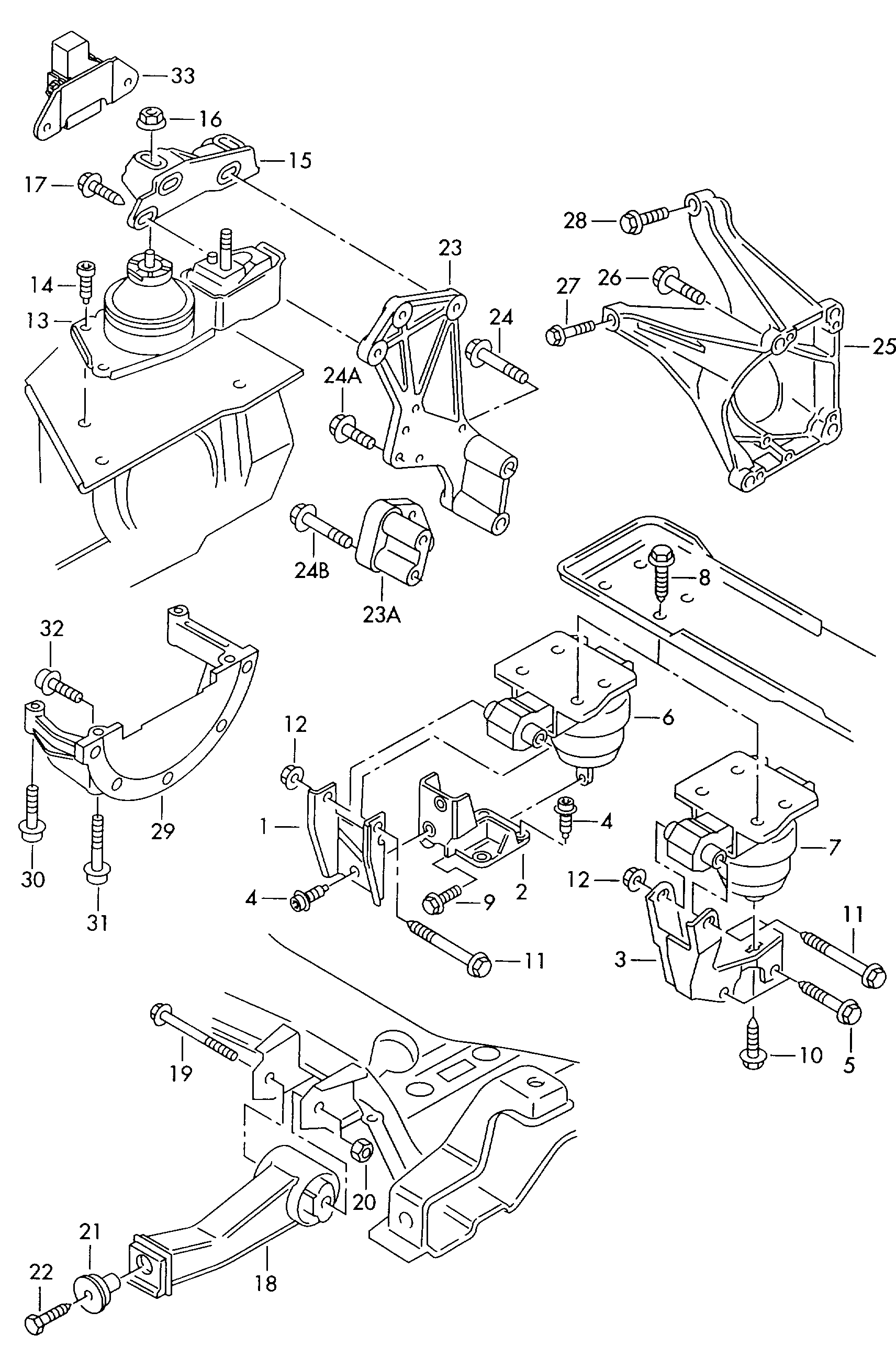 VAG 7M0 199 131 AF - Подушка, опора, подвеска двигателя autosila-amz.com