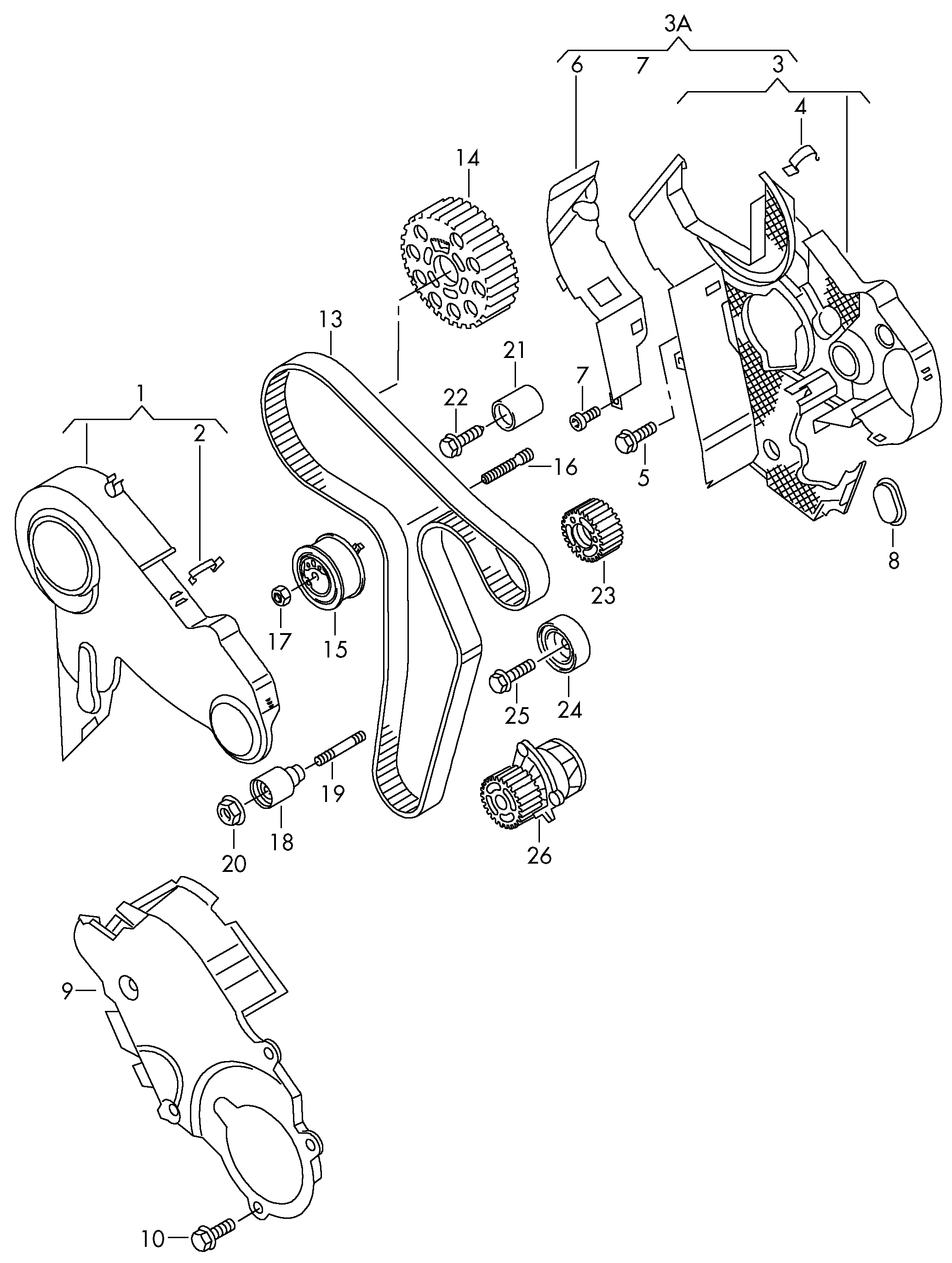 VAG 03L 109 119C - PЕМЕНЬ ЗУБЧАТЫЙ VAG 03L109119C autosila-amz.com