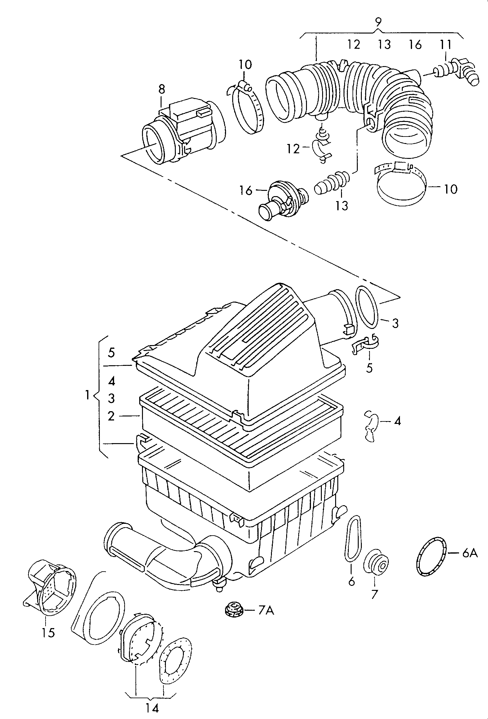 VW 021906461 - Датчик потока, массы воздуха autosila-amz.com