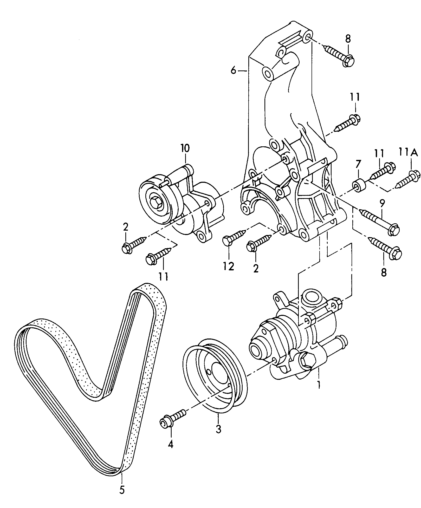 VAG 032145299C - Натяжитель, поликлиновый ремень autosila-amz.com