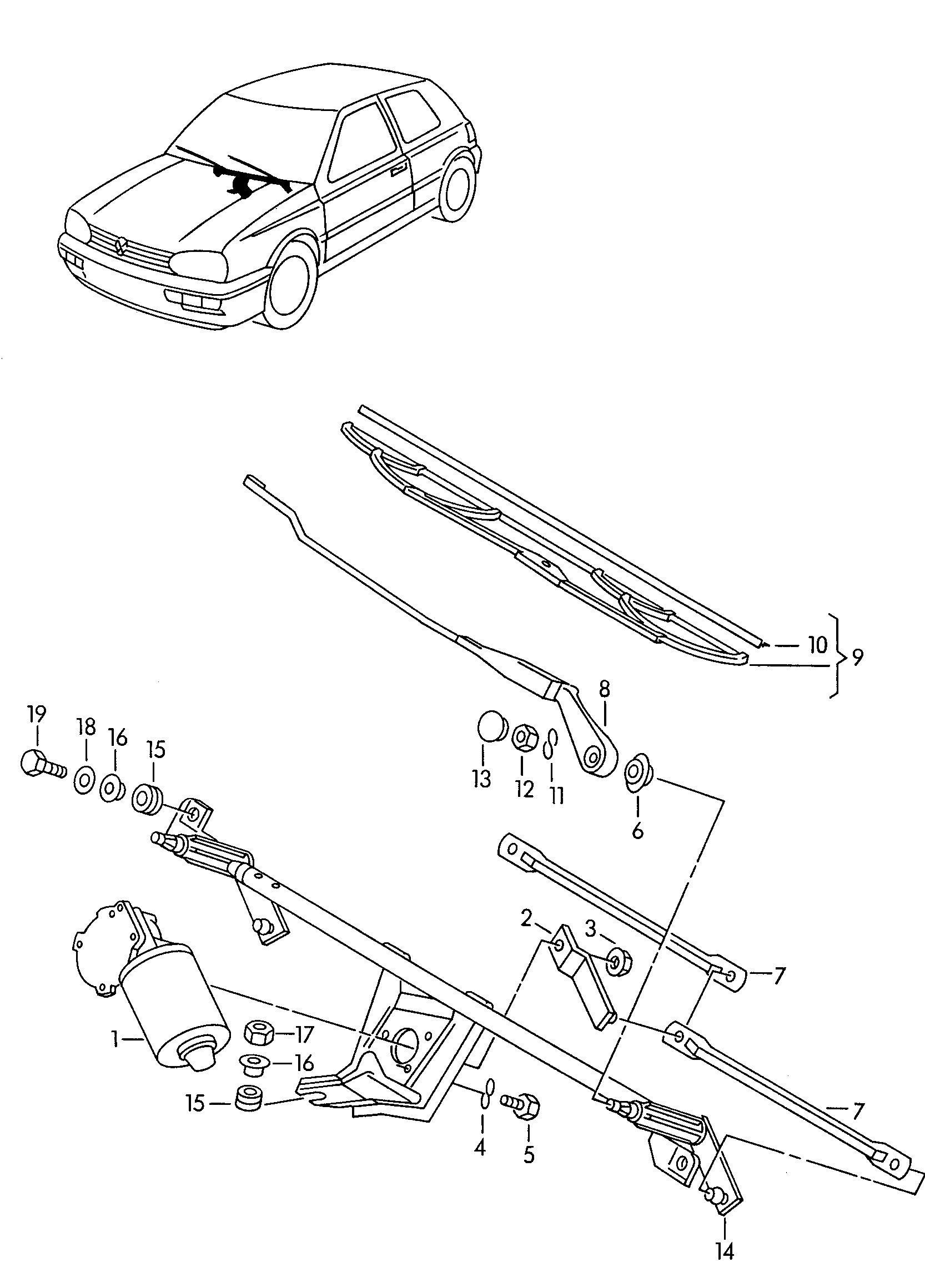 VW 1H0955427 - Щетка стеклоочистителя autosila-amz.com