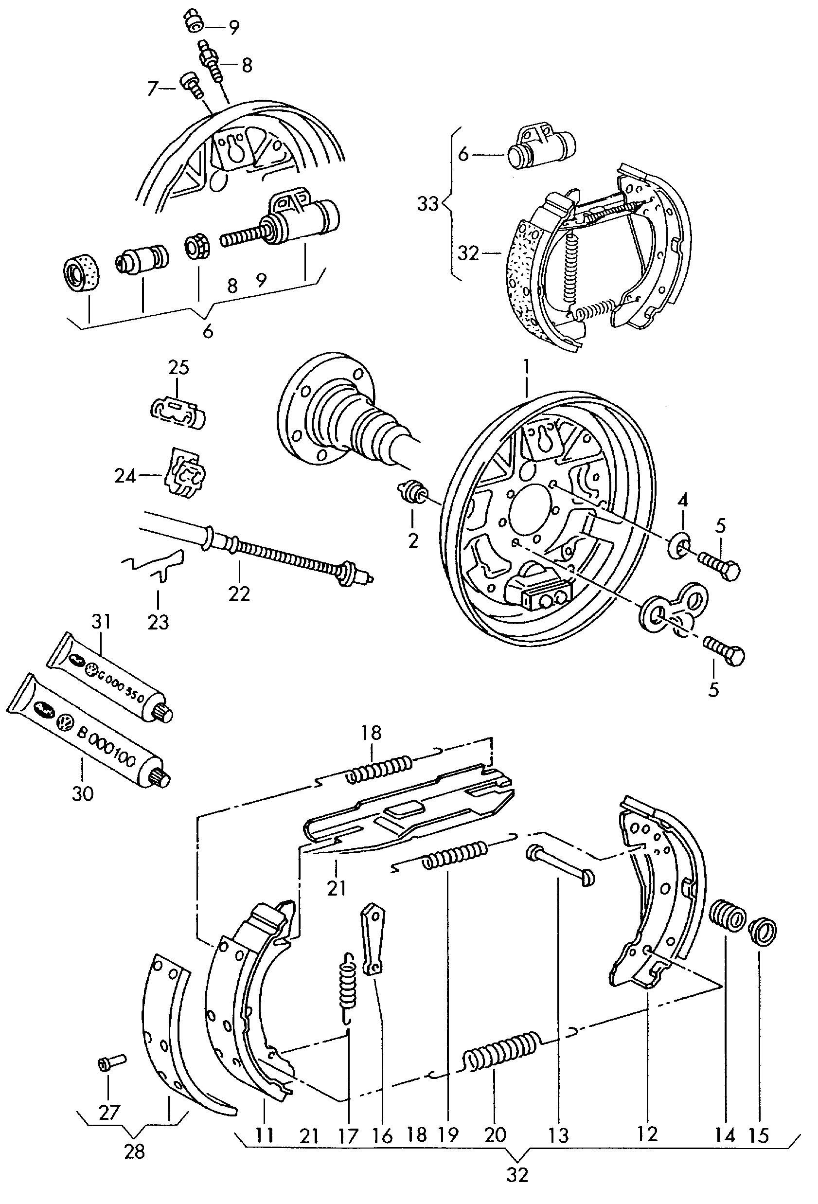 VAG 1H0 609 721 - Трос стояночного тормоза GOLF III/VENTO 91-97 autosila-amz.com