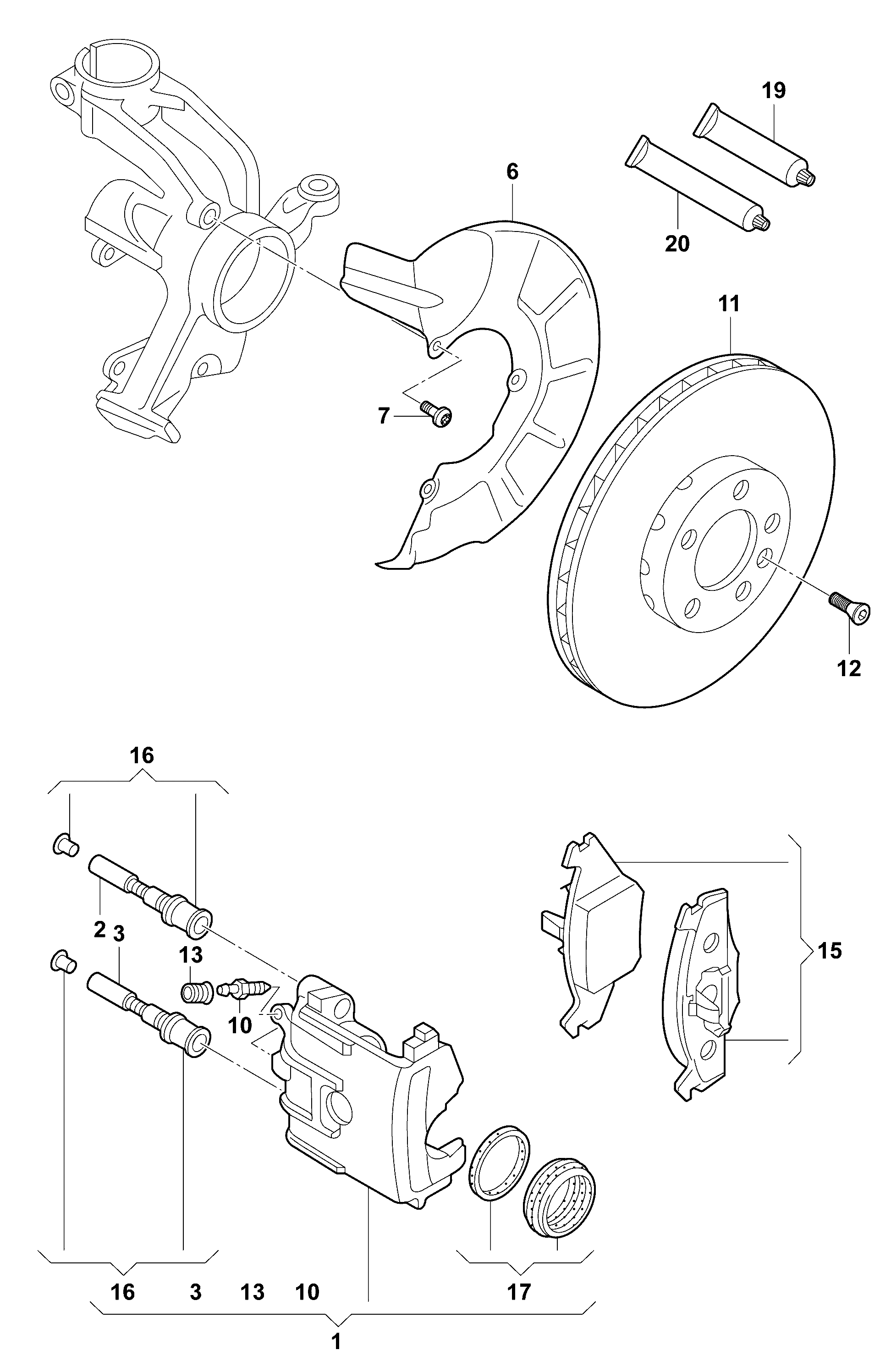 Seat 6R0 698 151 A - Тормозные колодки, дисковые, комплект autosila-amz.com