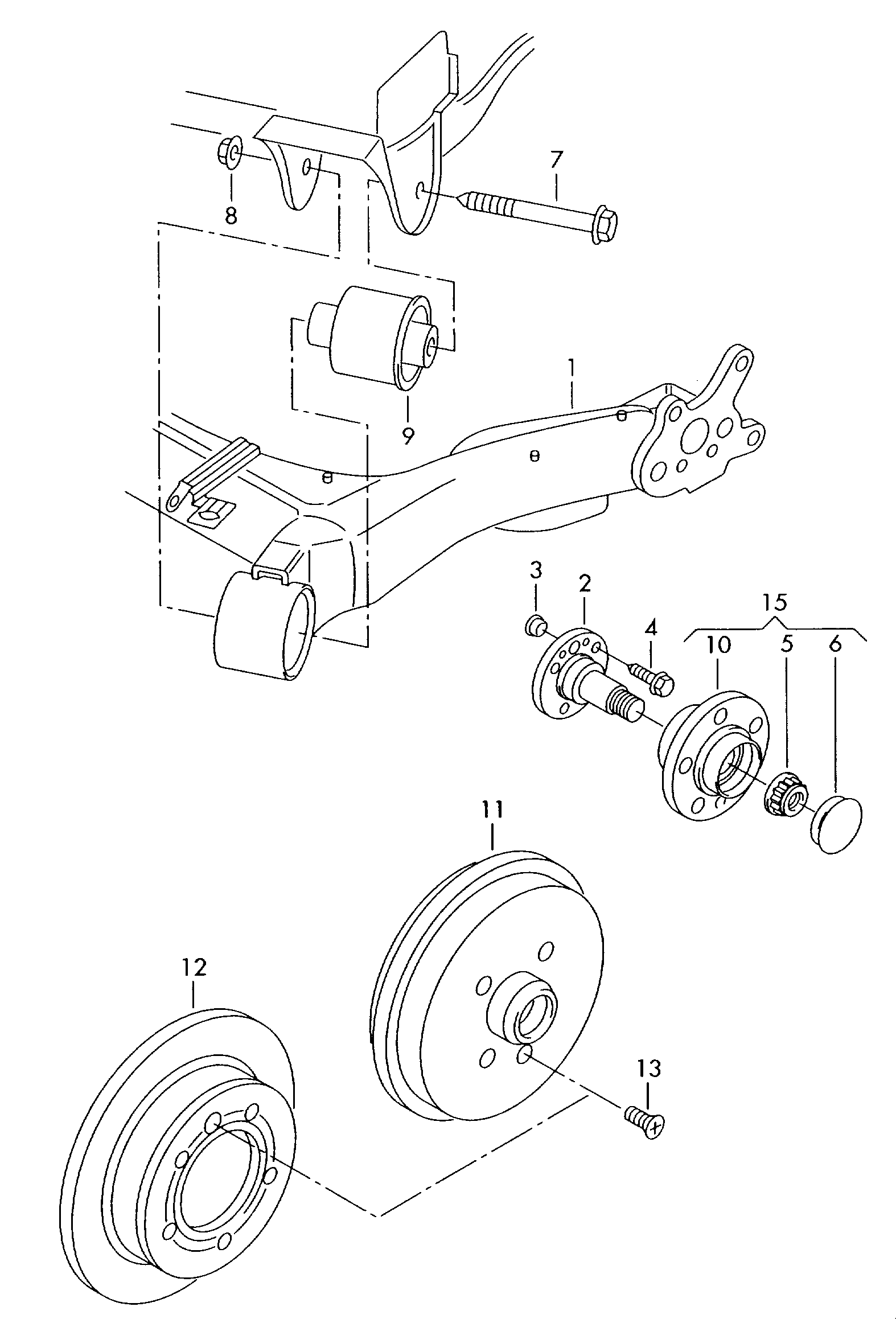 VW (FAW) 6Q0 598 611 - Ступица колеса, поворотный кулак autosila-amz.com