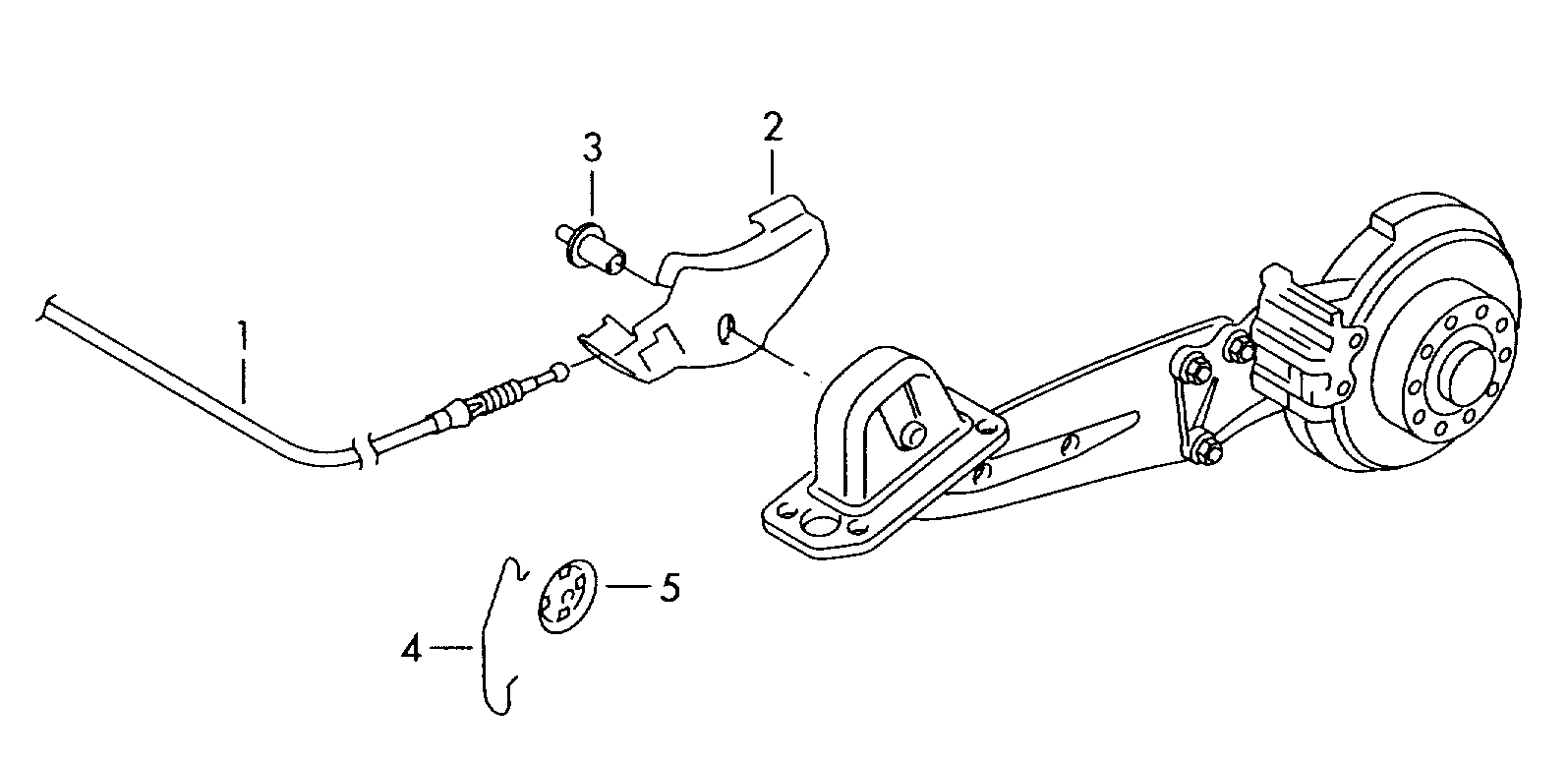 VW 1K0 609 721 BB - Тросик, cтояночный тормоз autosila-amz.com