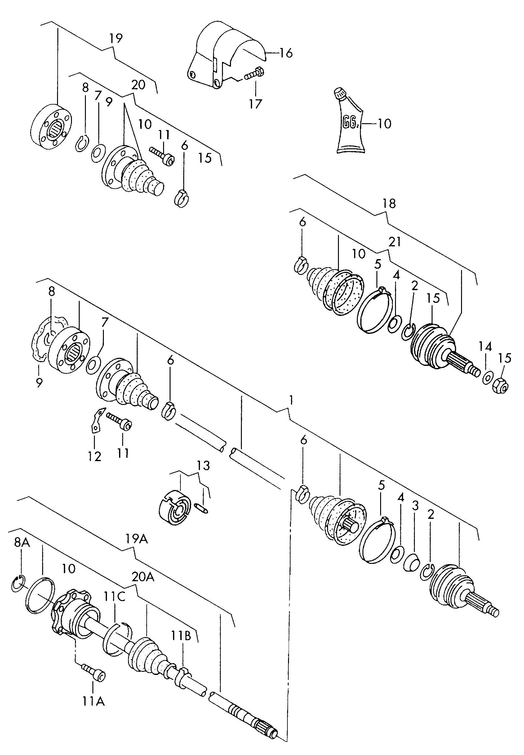 VAG 1H0 407 417 - Приводной вал autosila-amz.com