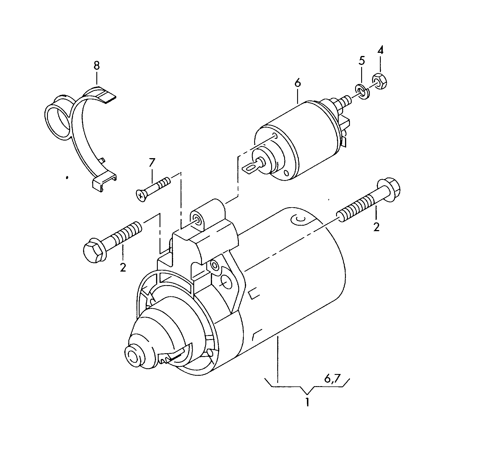 Seat 02E 911 023 H - Стартер autosila-amz.com