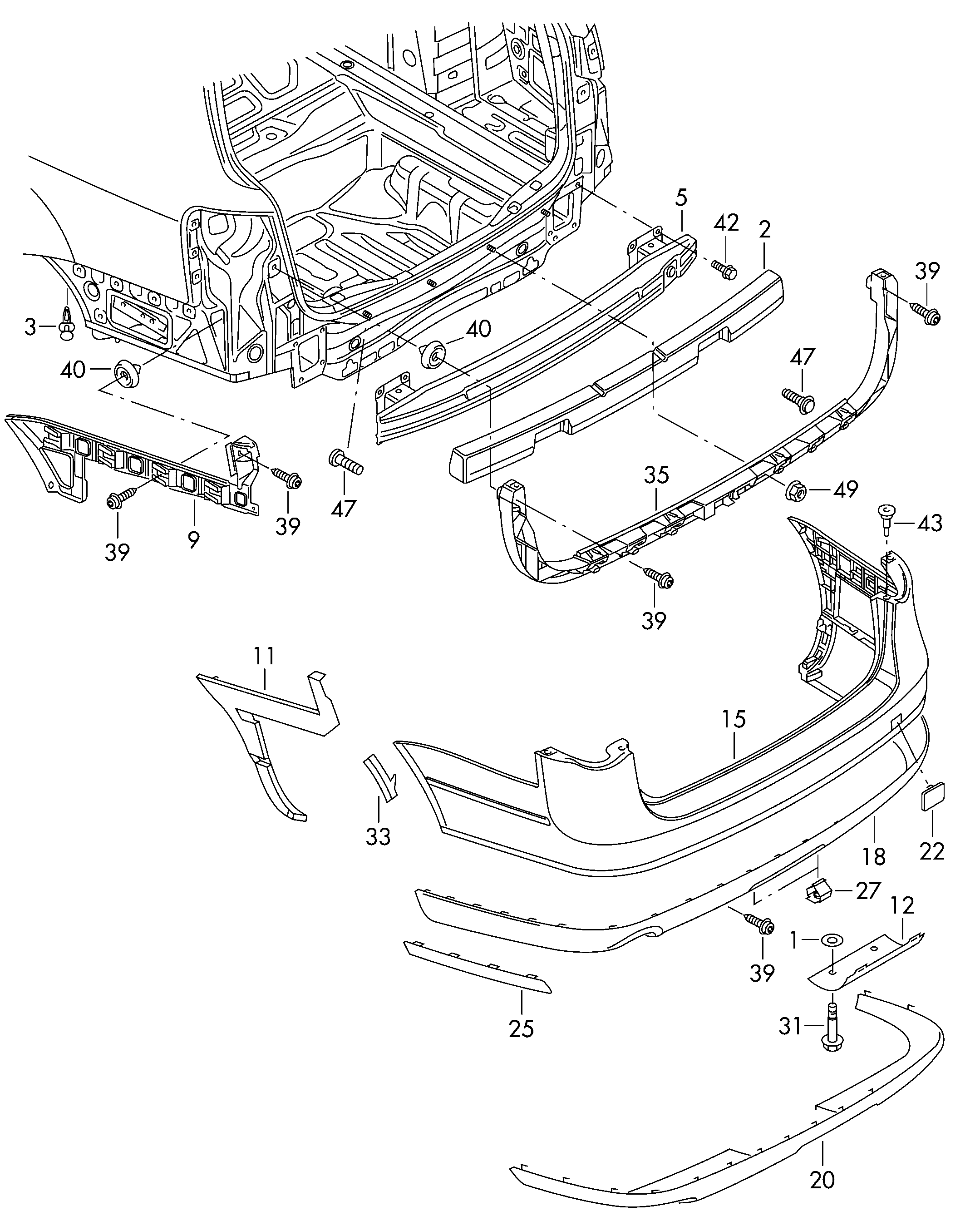 VW 3C9807521A - Спойлер autosila-amz.com