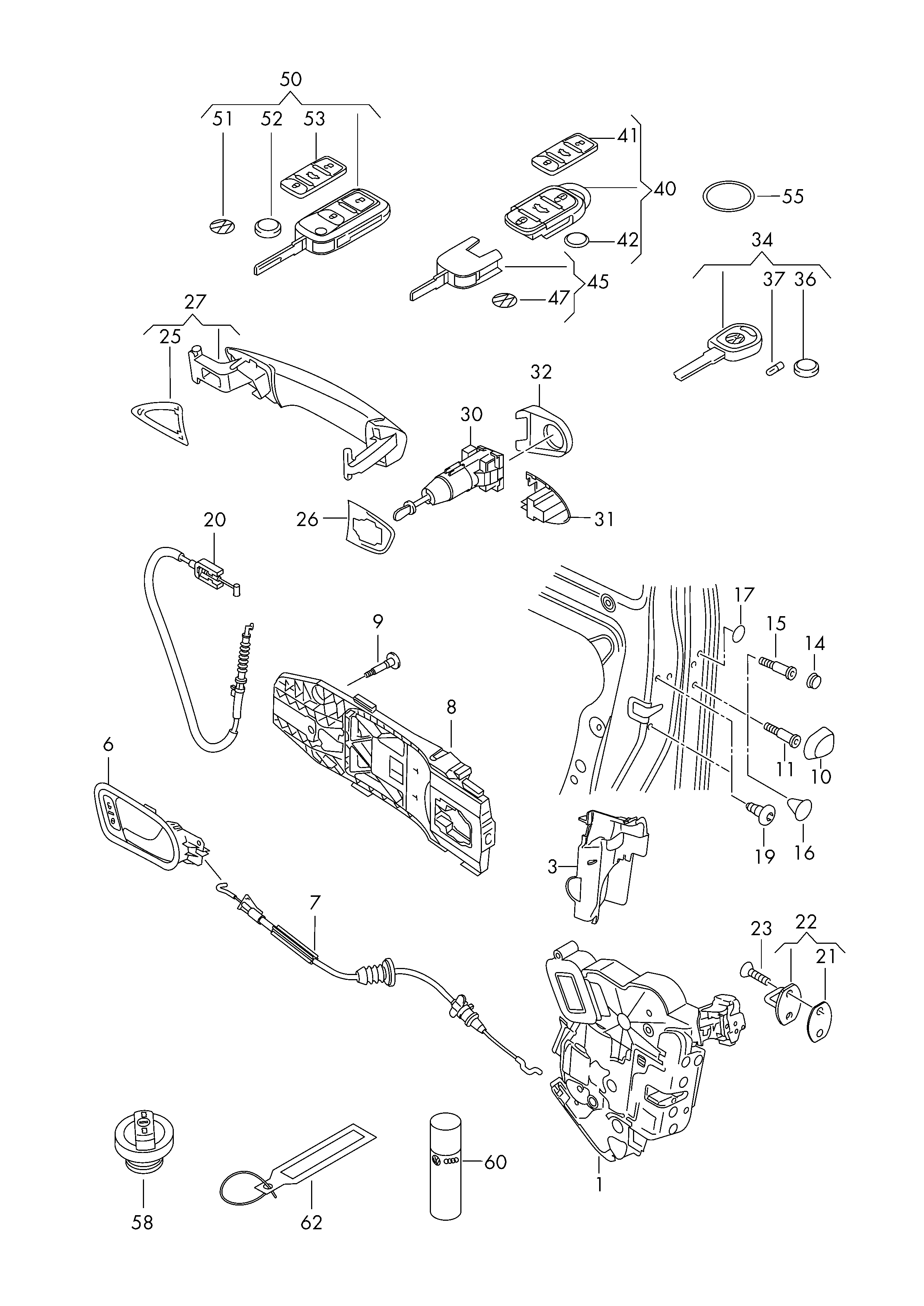 AUDI 6RD 837 015A - Замок двери autosila-amz.com