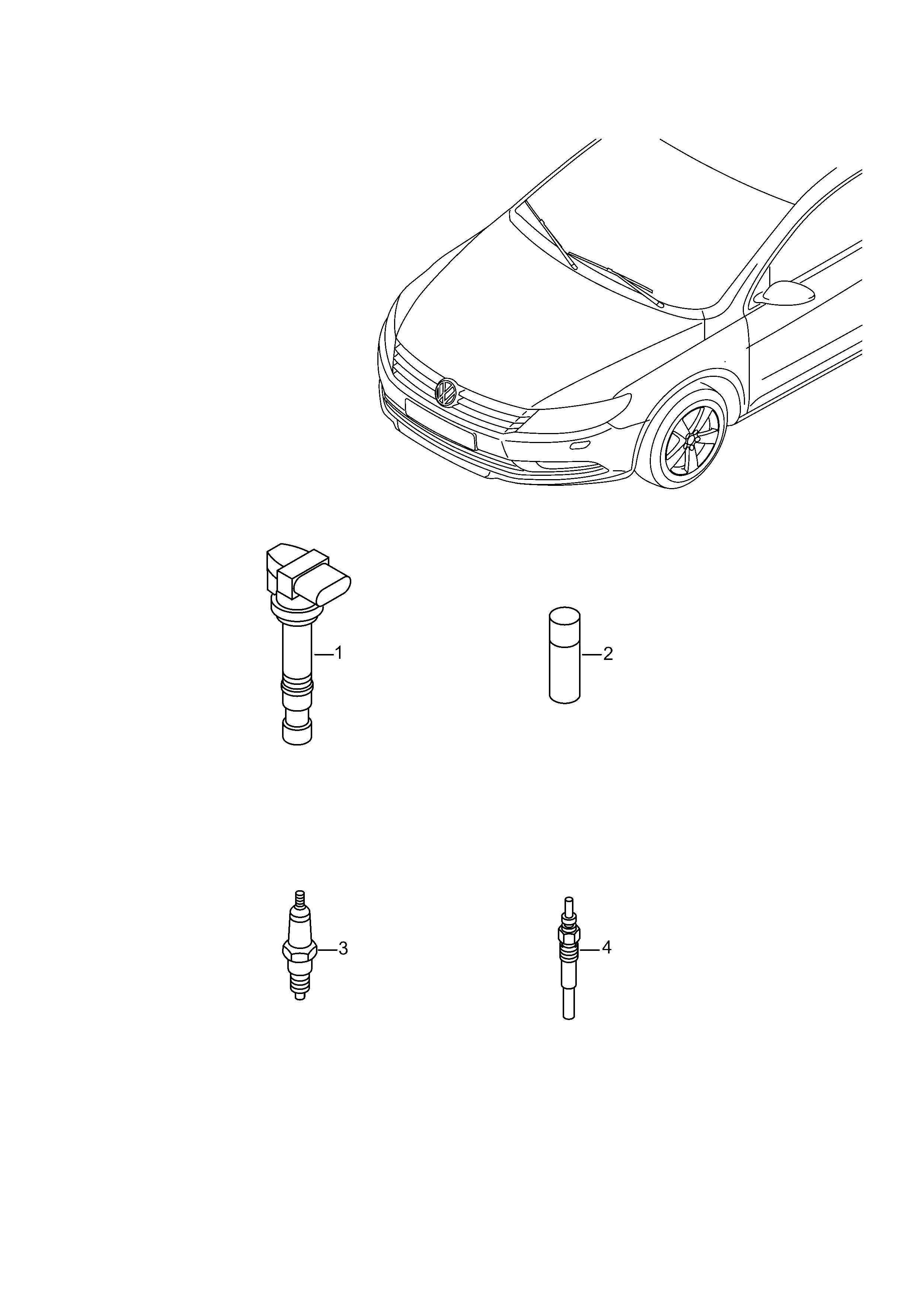 Bentley 07K 905 715 G - ignition coil with spark plug connector autosila-amz.com