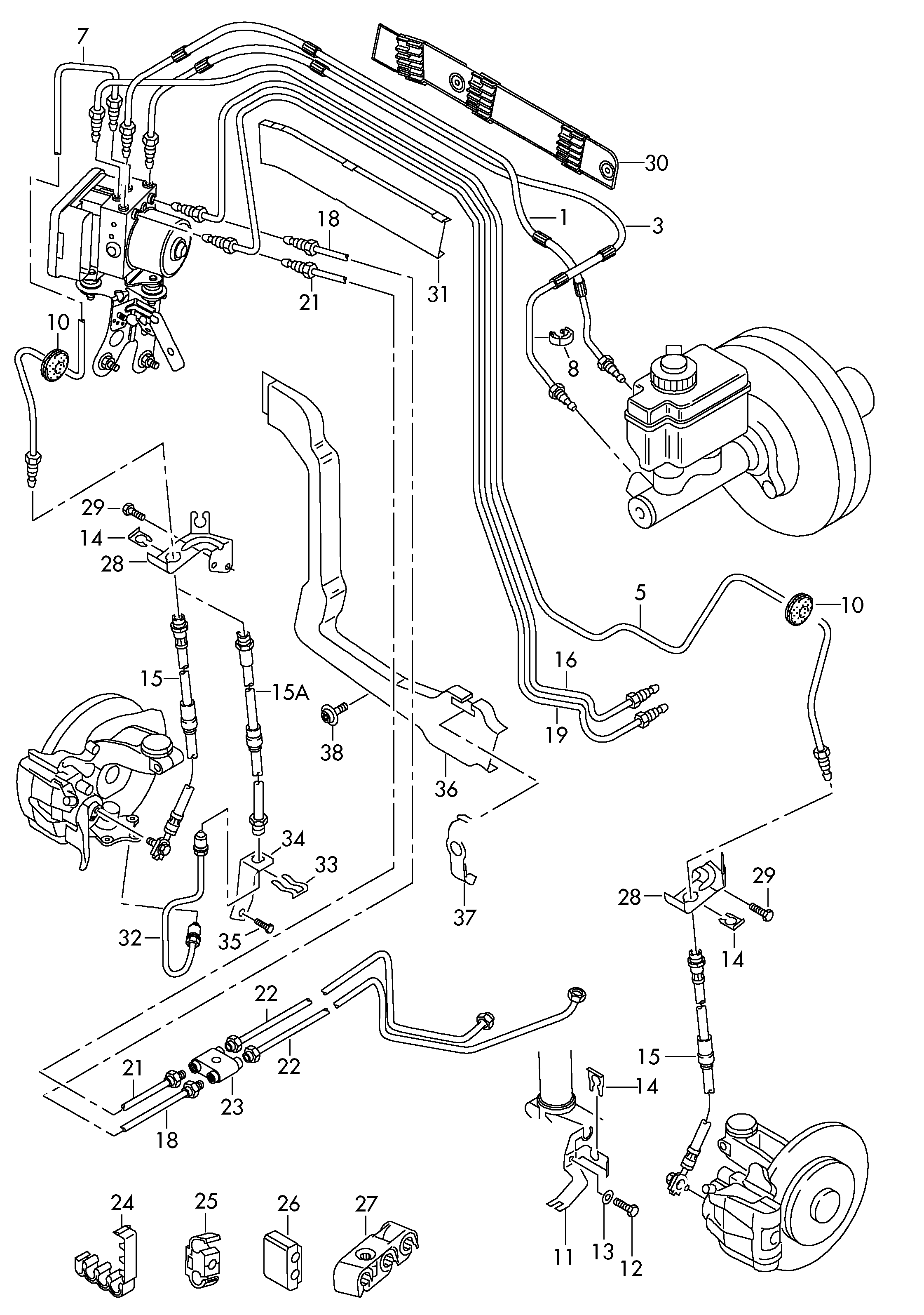 Seat 1K0 611 763 A - Тормозной шланг autosila-amz.com