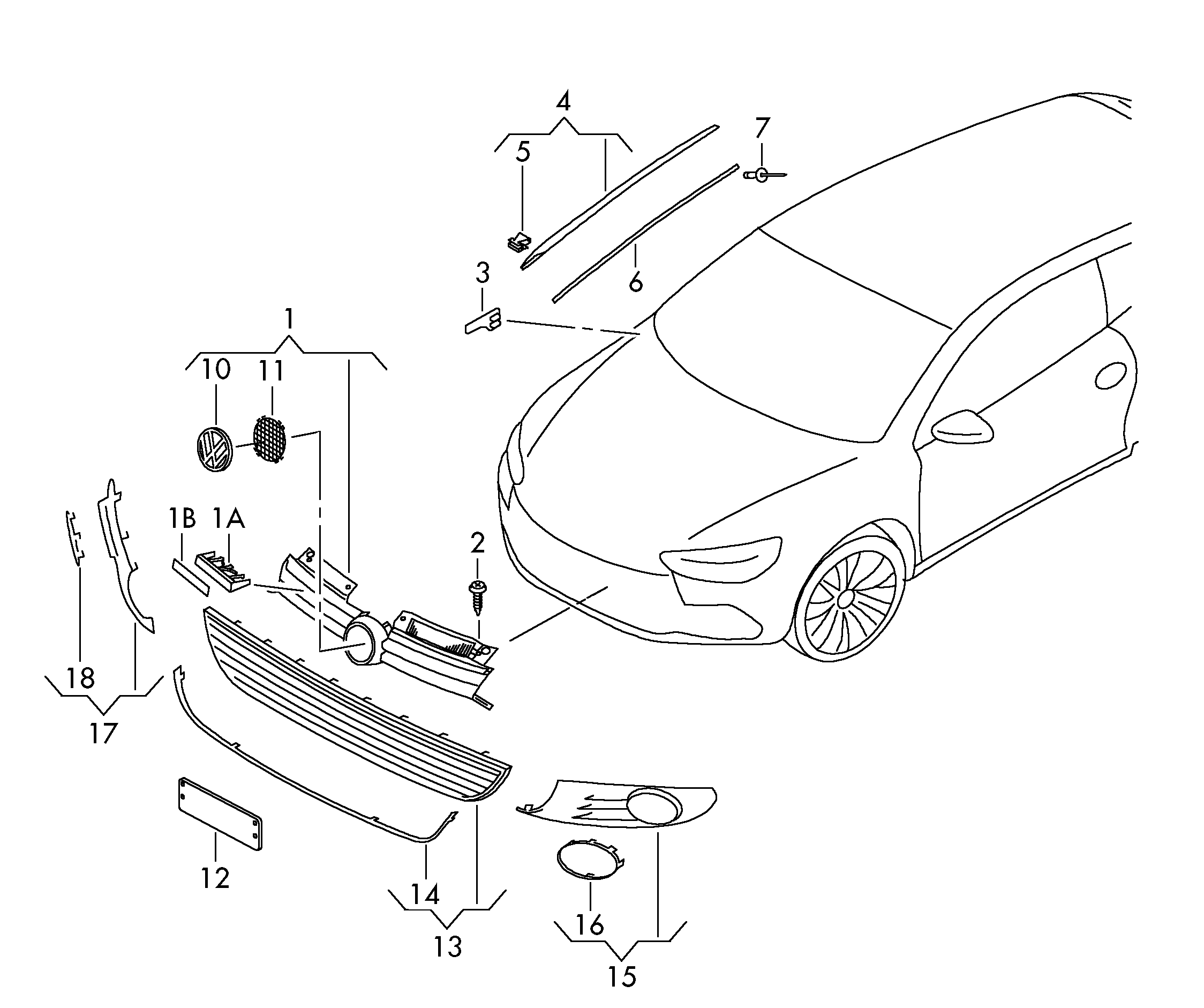 VW 5K0853665 - Решетка вентиляционная в бампере autosila-amz.com