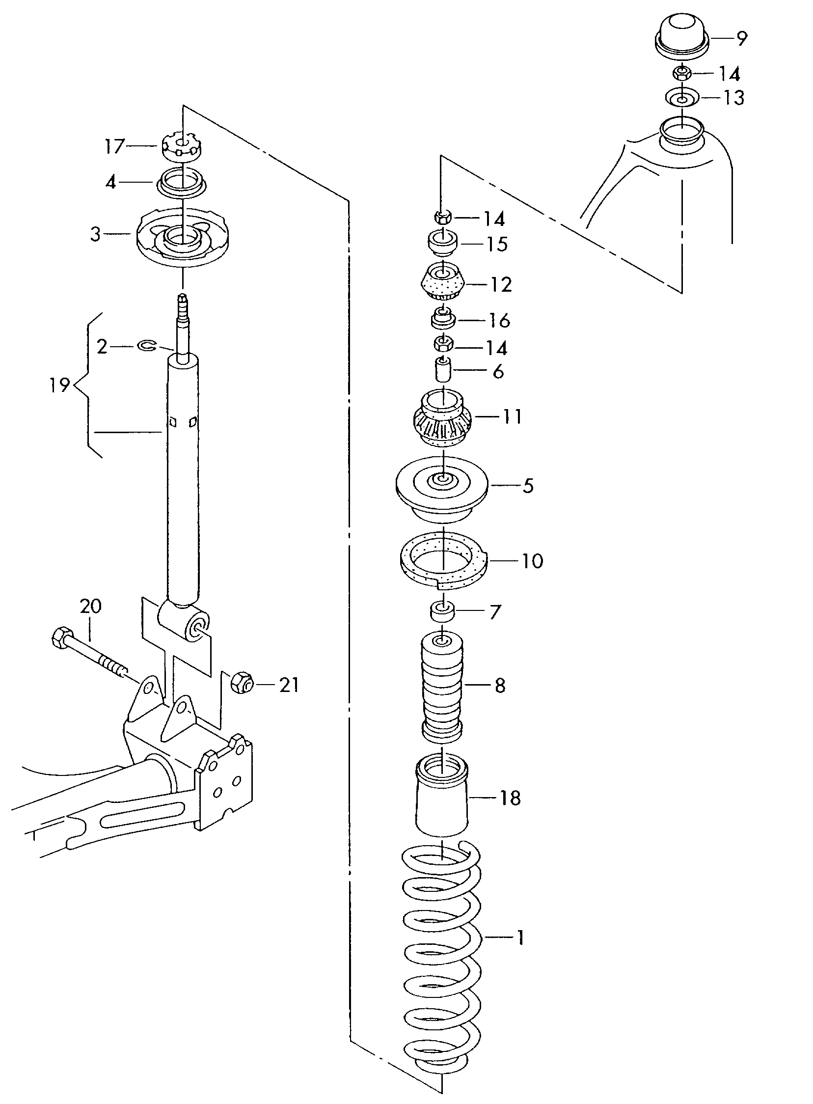 AUDI 191 512 339 - Опора стойки амортизатора, подушка autosila-amz.com