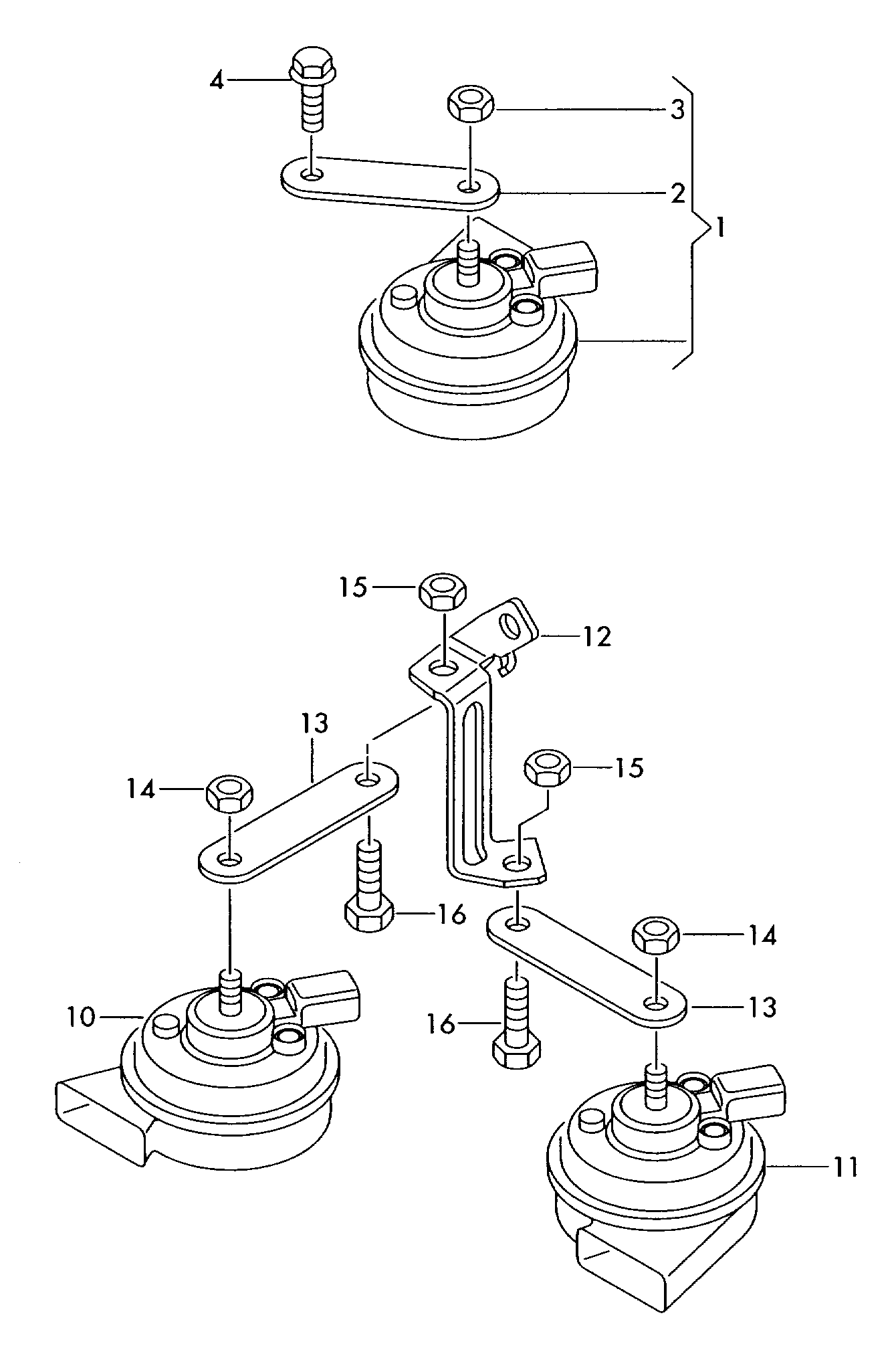 VAG 6Q0 951221 D - Звуковой сигнал autosila-amz.com