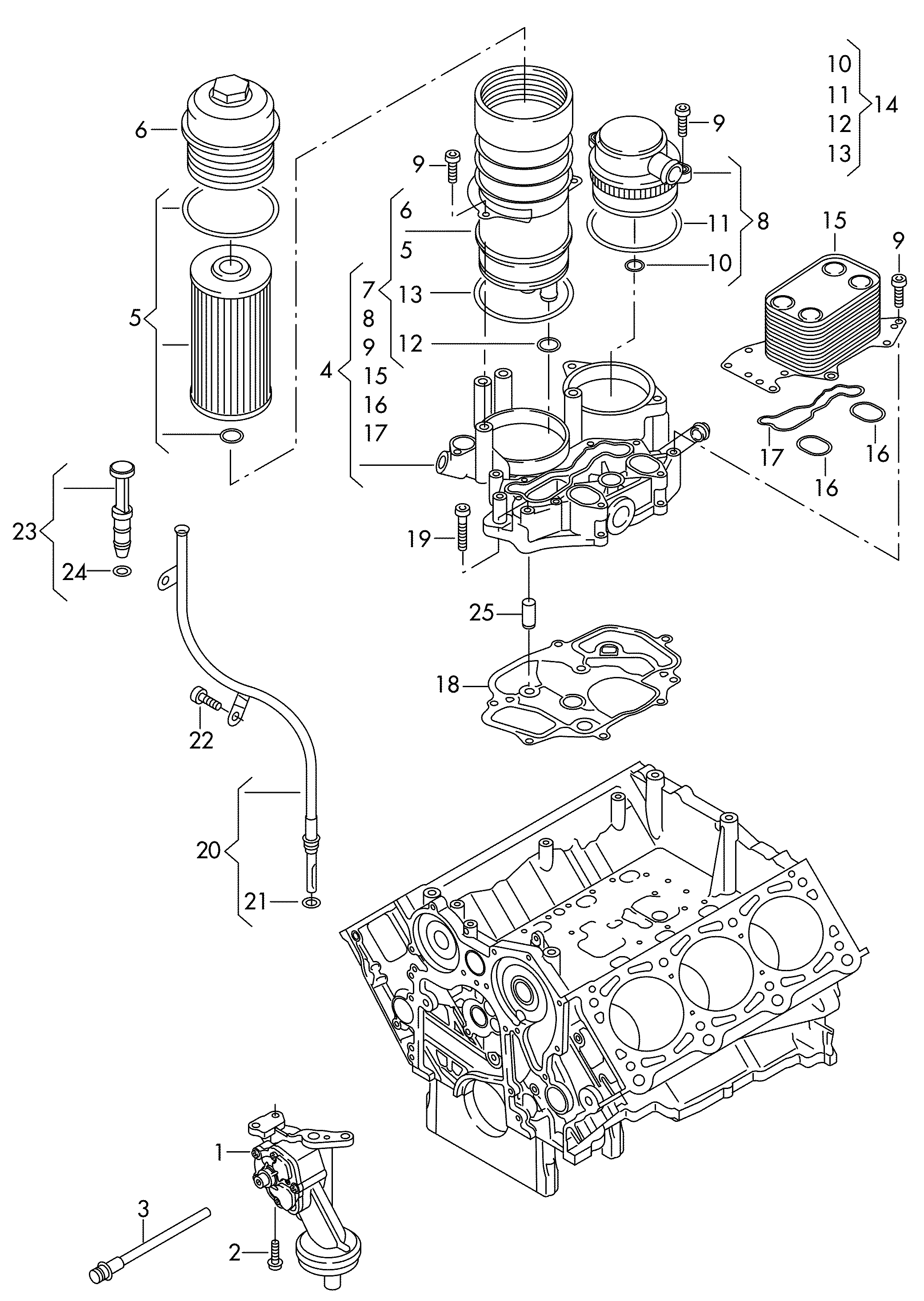 AUDI (FAW) 057115561M - Масляный фильтр autosila-amz.com