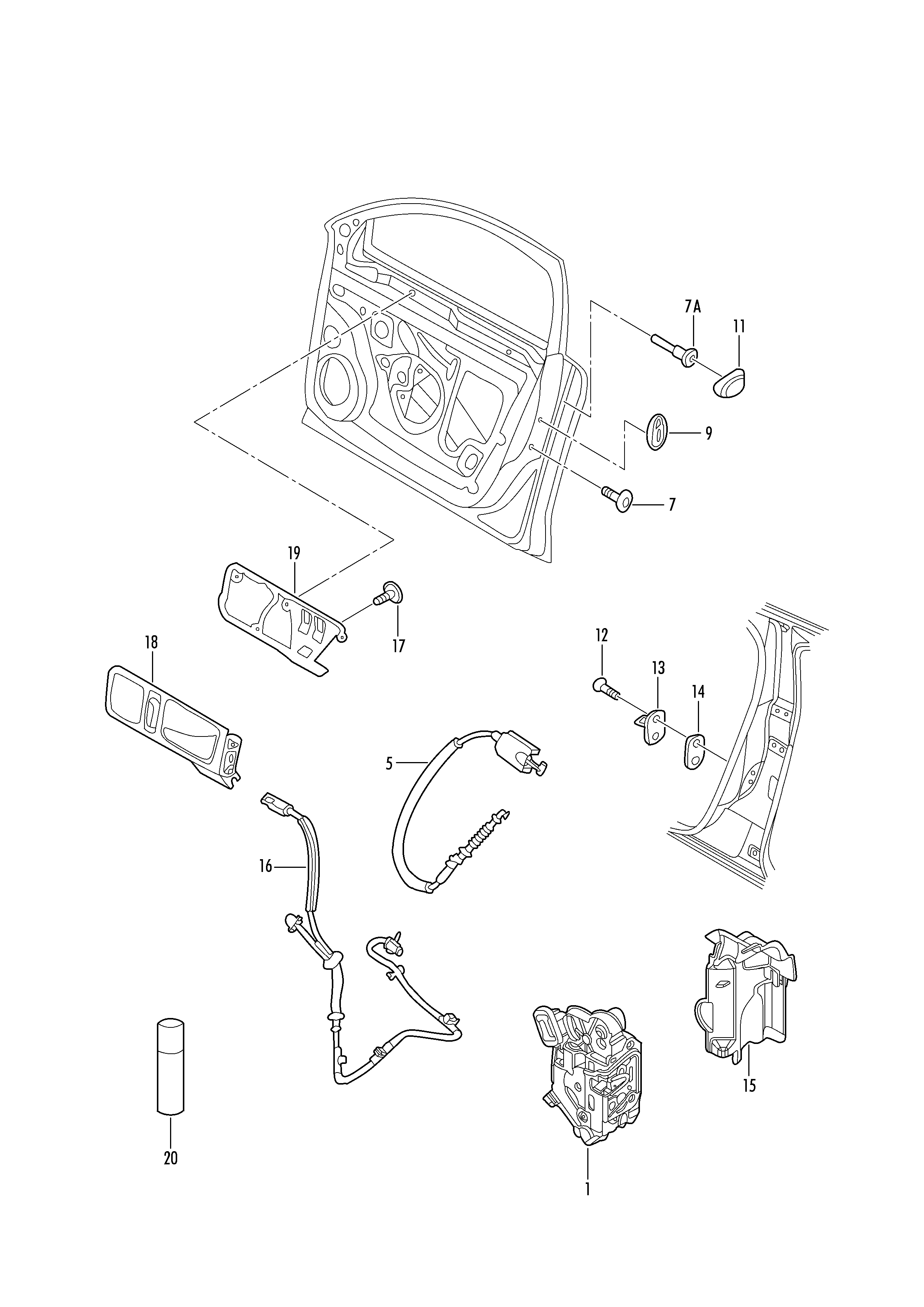 Seat 5K1837015D - Замок двери autosila-amz.com