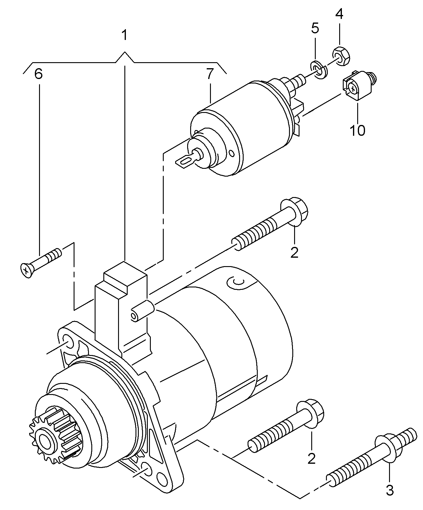 VW 02Z 911 024 K - Стартер autosila-amz.com