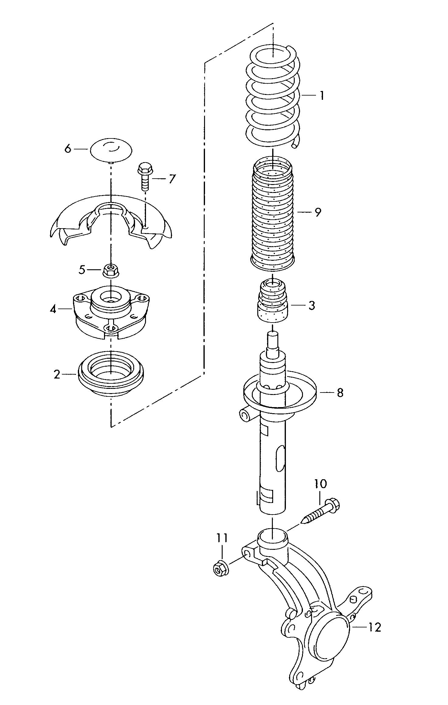 VW 3C0412303A - Отбойник, демпфер амортизатора autosila-amz.com