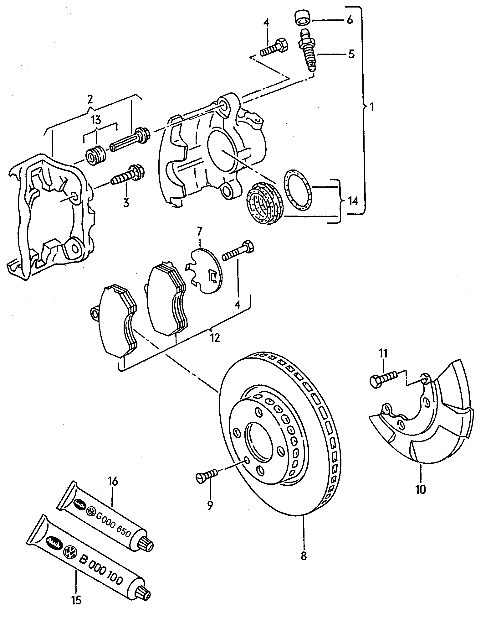 VW 357 615 123 BX - Тормозной суппорт autosila-amz.com