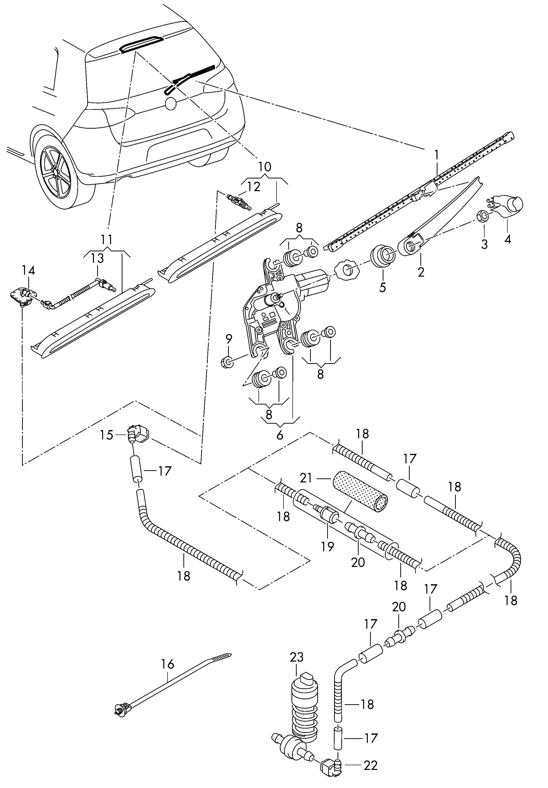 Seat 5GM 955 711A - Двигатель стеклоочистителя autosila-amz.com