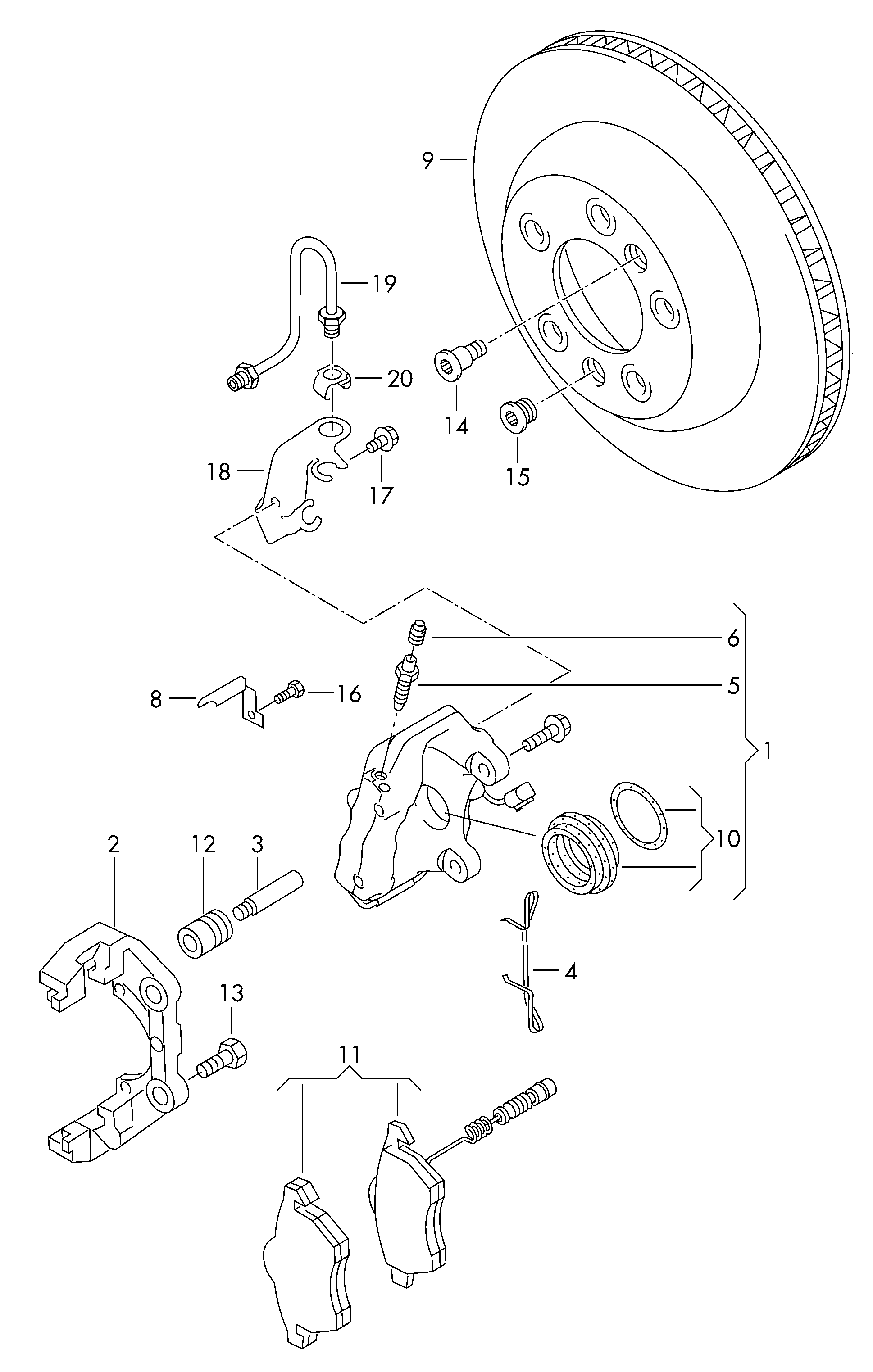 VAG 7L6 615 423 - Тормозной суппорт autosila-amz.com