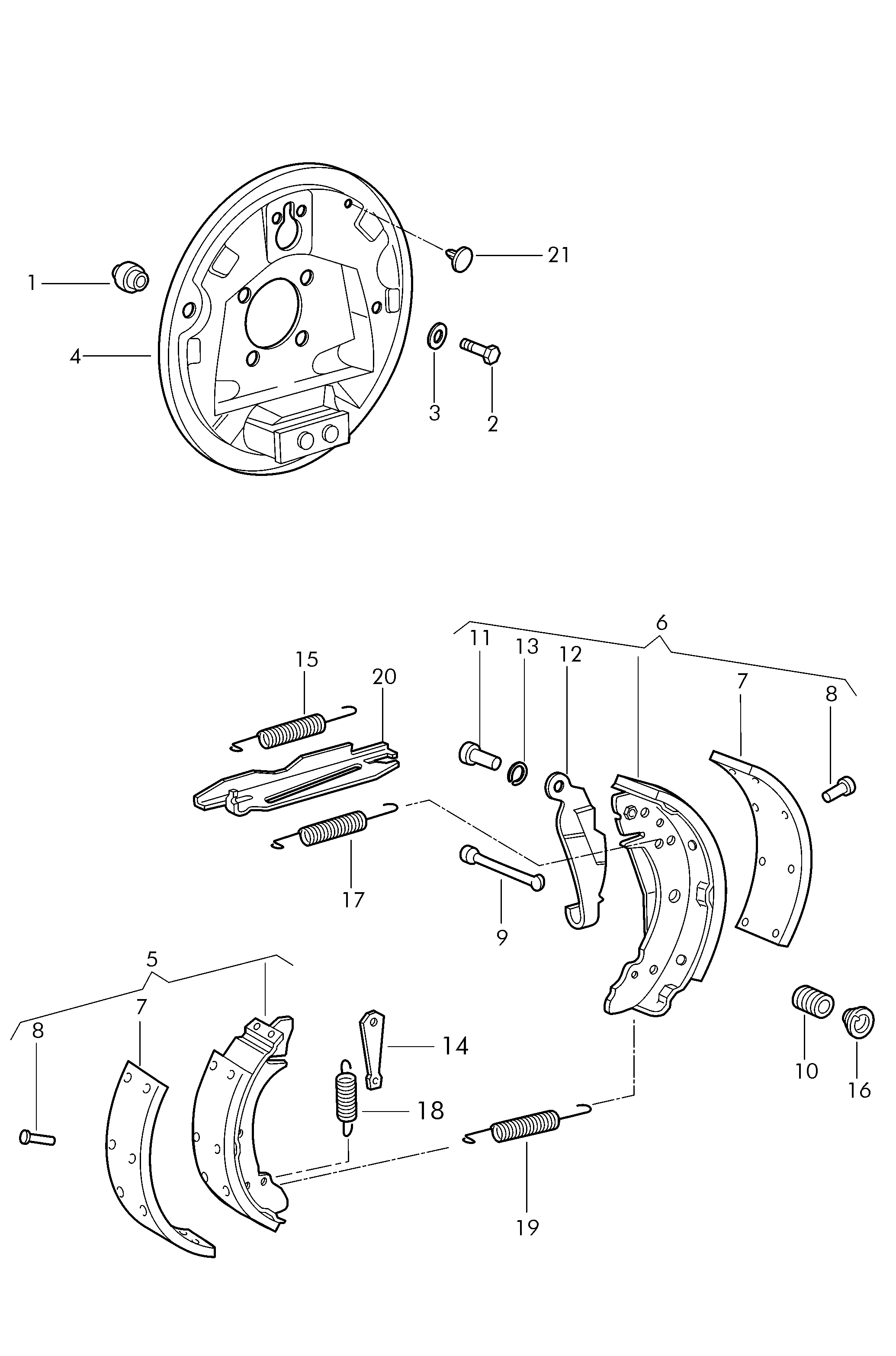 Seat 3096095271 - Комплект тормозных колодок, барабанные autosila-amz.com