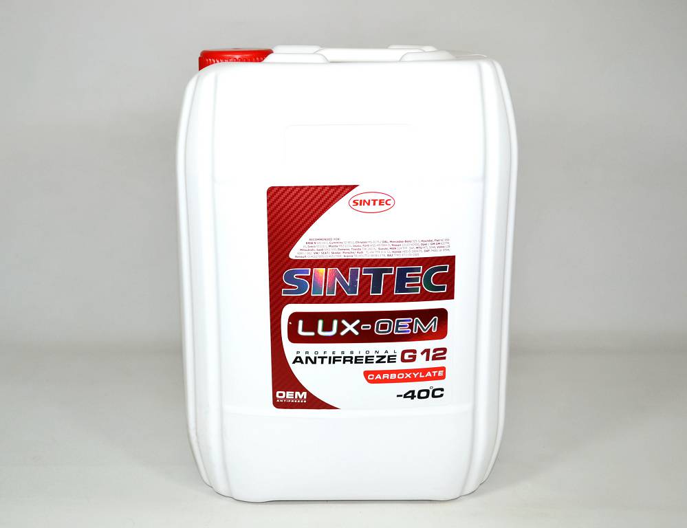 Антифриз (- 40 градусов) 10 л (красный) LUX SINTEC, G12 -  на .