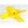 Крыльчатка вентилятора 412 охлаждения ДВС (4 лоп) (желтая) Запорожье