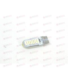 Лампа с/диод 12В T10-16 32мм W5W 16SMD габарит белая силикон (с резистором) AV
