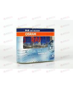 Лампа галоген 12В H4 60/55 Ватт P43t-38 COOL BLUE HYPER 5000K (пласт/кор 2 шт) OSRAM