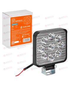 Фара с/диод квадратная 9 LED направленный свет 9W (83х83х22) 12V STANDART AIRLINE