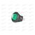 Кнопка универсальная круглая зеленая с подсветкой (3 конт) Nord Yada