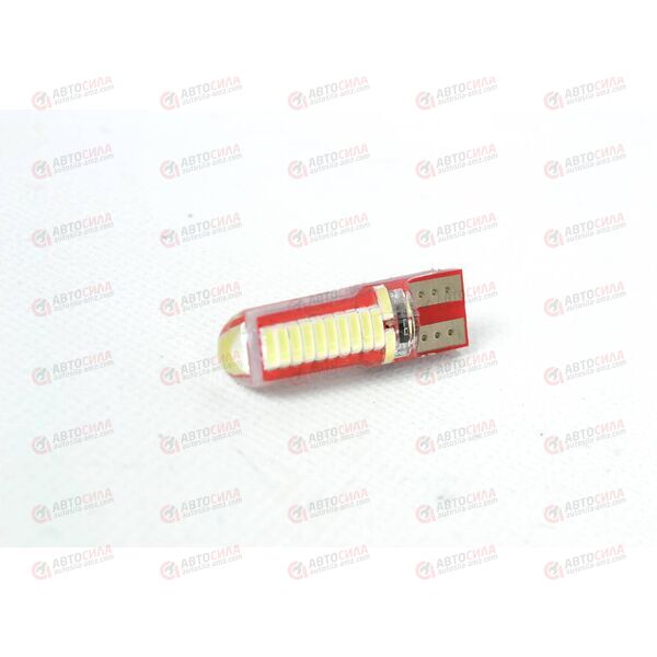 Лампа с/диод 12В T10-24 32мм W5W 24SMD габарит белая силикон (с резистором) AV
