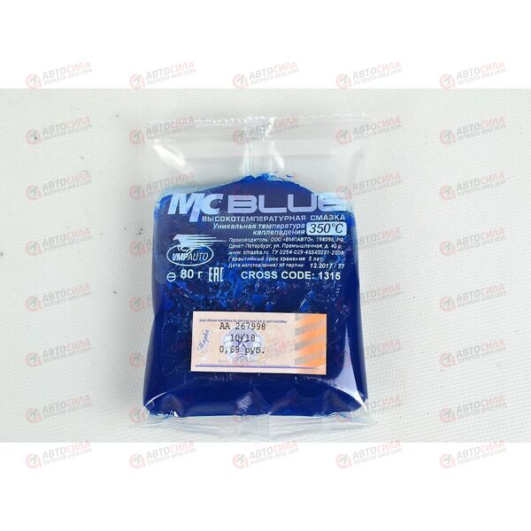 Смазка литиевая высокотемпературная 80 г MC-1510 BLUE (стик-пакеты на топпере) 5 шт ВМПАВТО, изображение 2