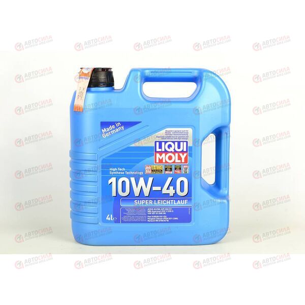 Масло ДВС LIQUI MOLY 10W40 Super Leichtlauf (НС-синт) A3/B4 SN 4 л (9504), Емкость: 4 л, изображение 2