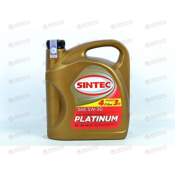 Масло ДВС SINTEC 5W30 SN/CF Platinum 4 л АКЦИЯ по цене 3-х, изображение 2